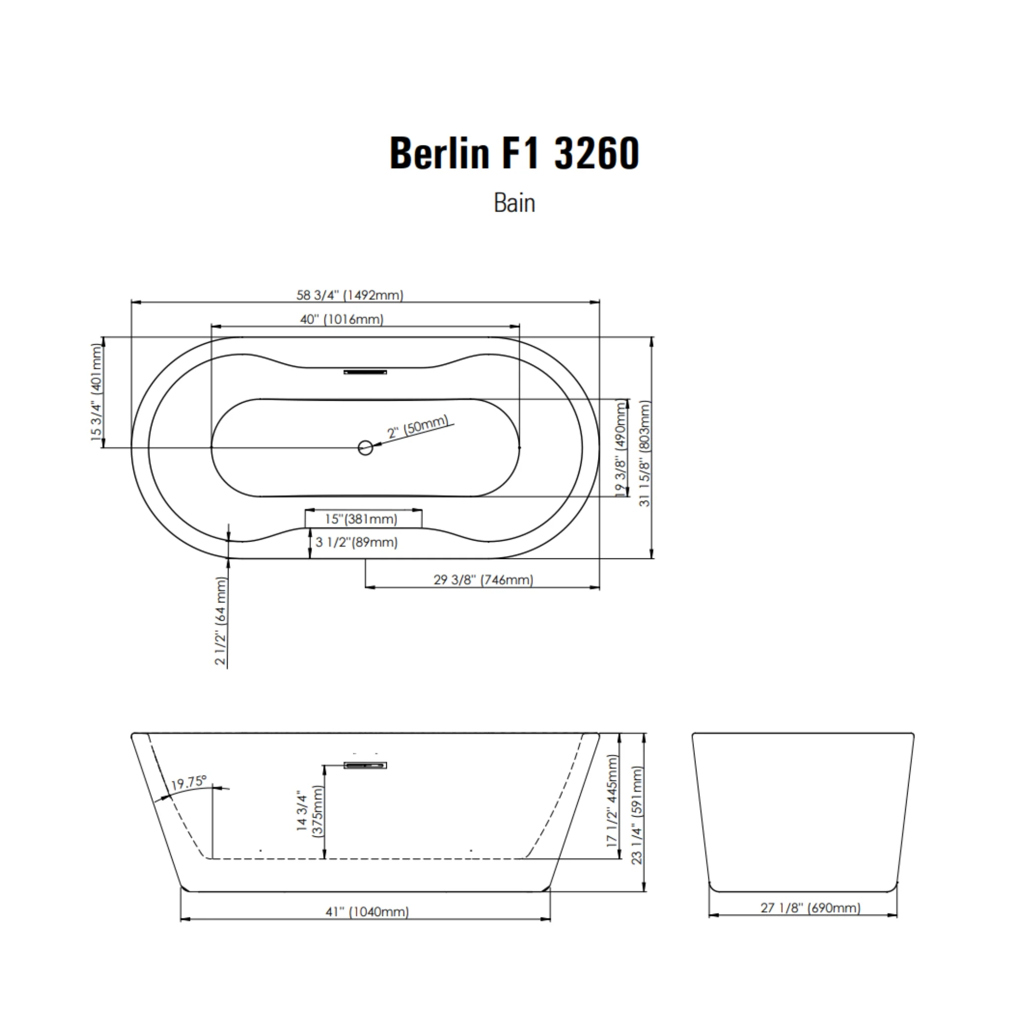 Bain autoportant Berlin - Image 3