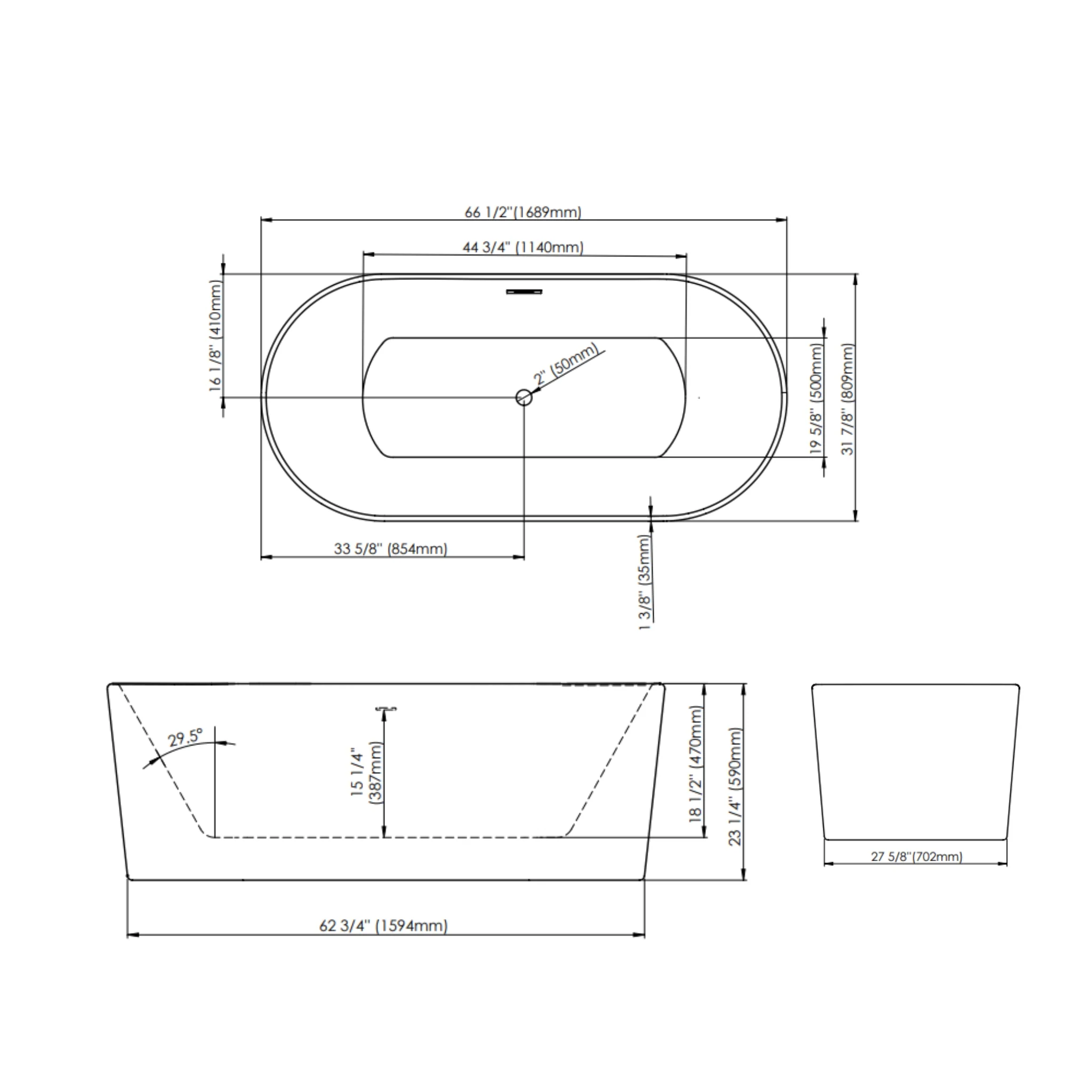 Bain autoportant Nice 66 - Image 3