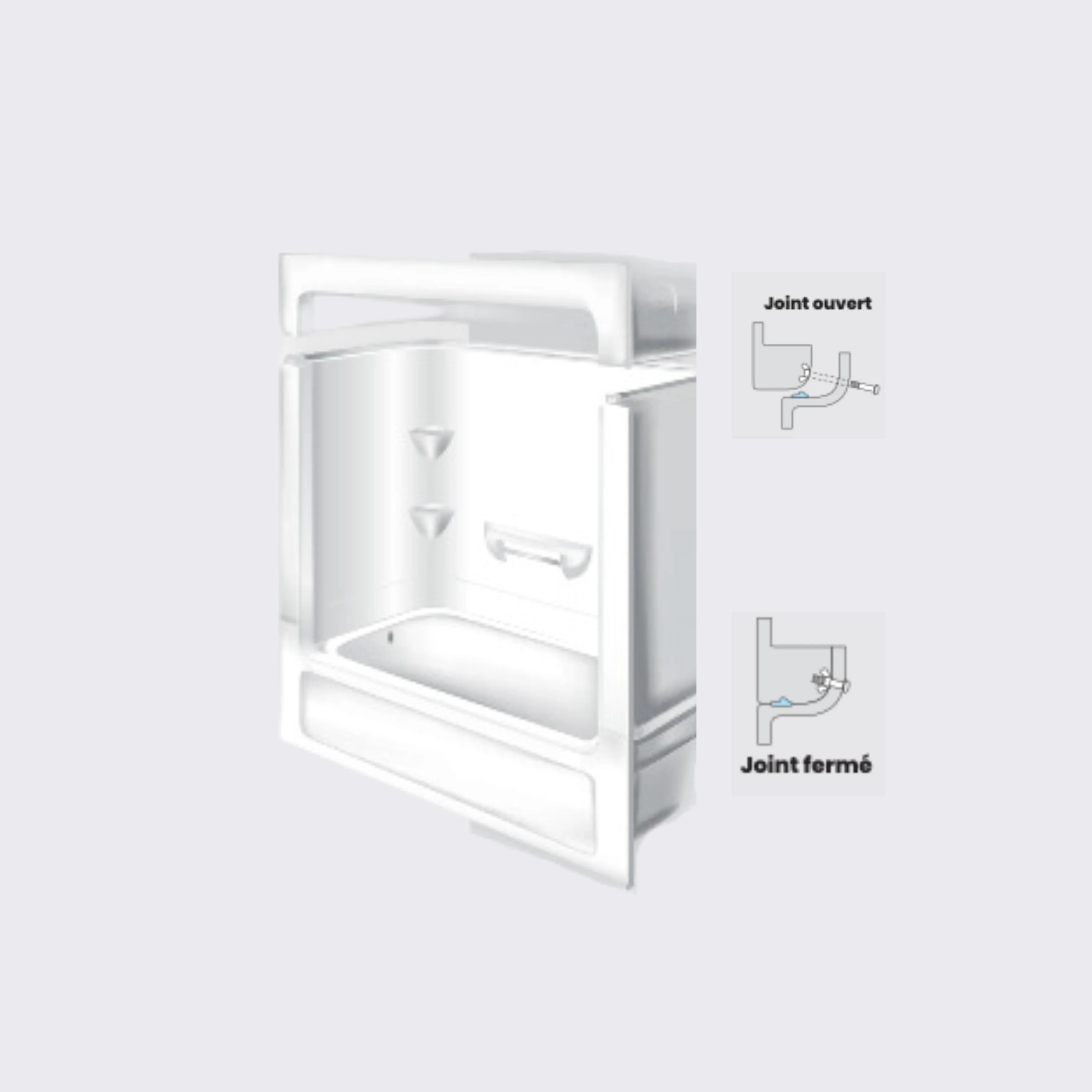 Bain/douche 60" 3 Pièces Longevity collection Horizon III-D (avec toit) - Image 4