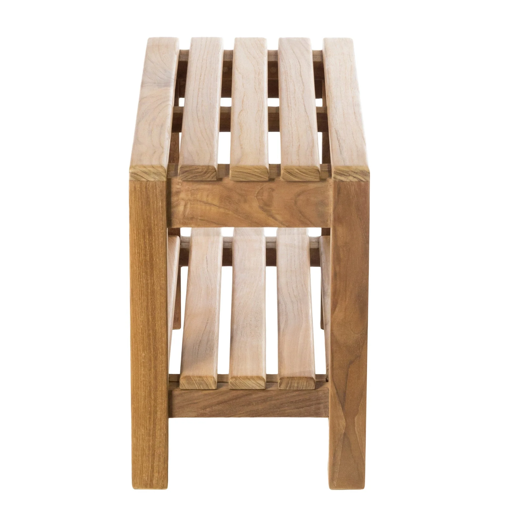 Banc de douche en teck 24" Tablette amovible Coach - Image 3