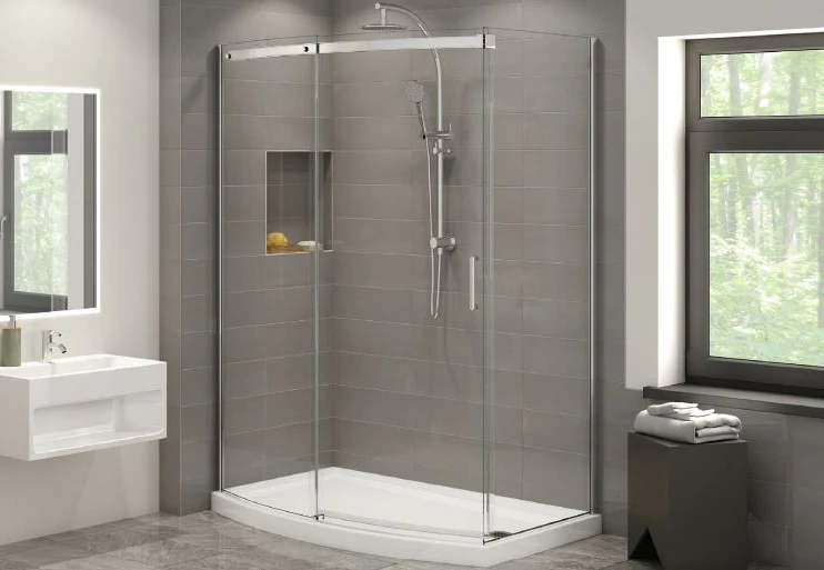 Base de douche courbée 60" x 32" Collection Banyo - Image 2