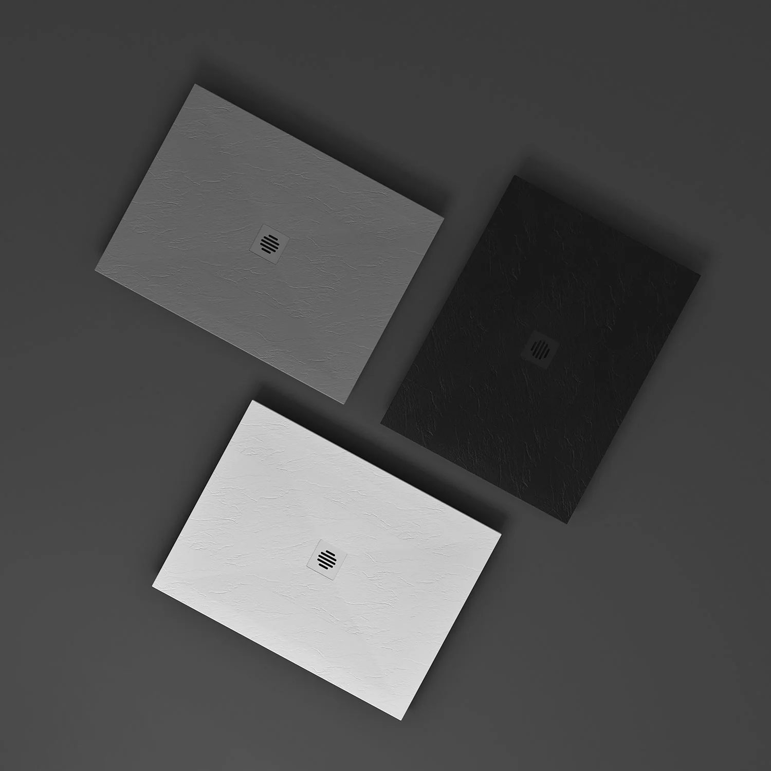Base de douche en coin avec brides Collection Slate - Image 4