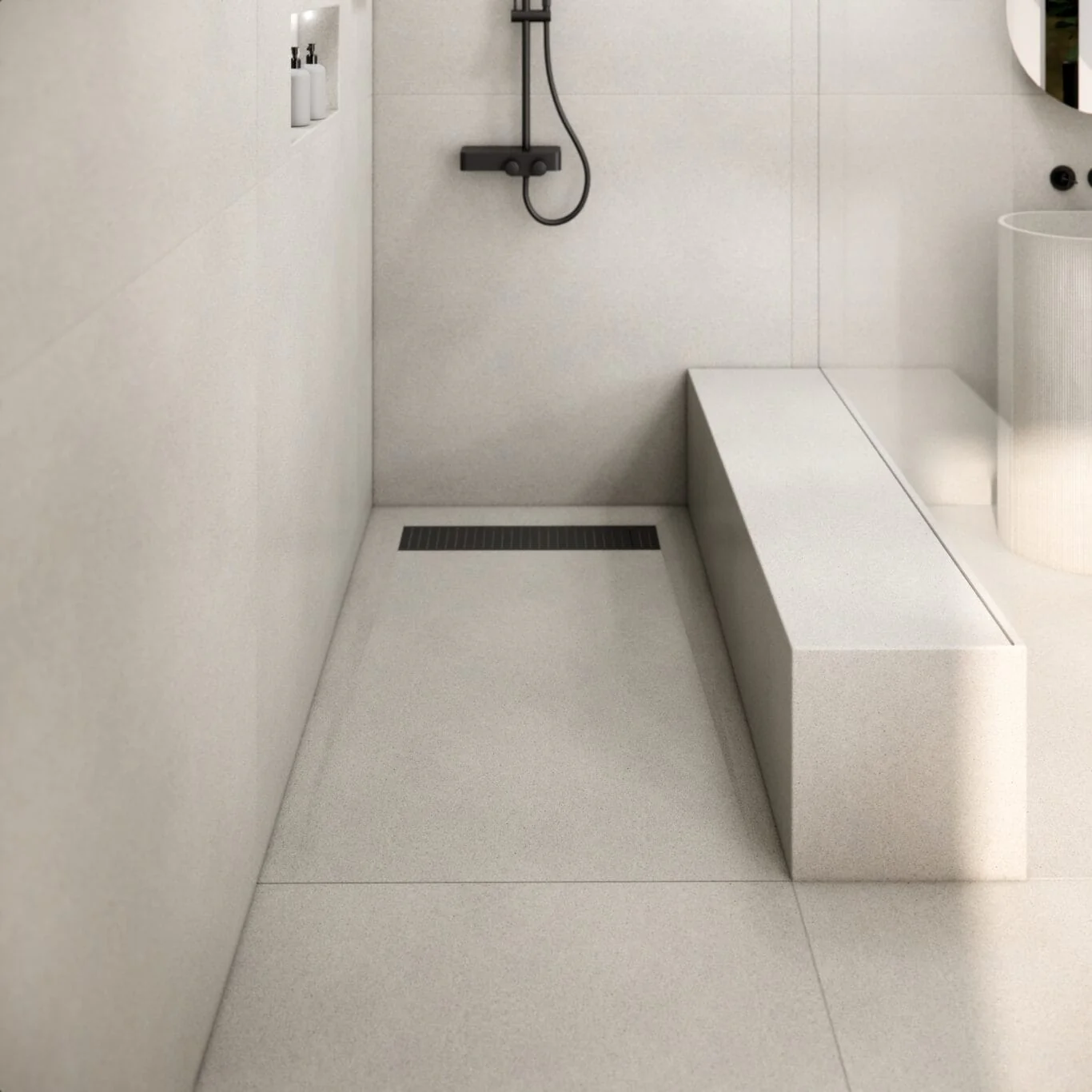 Base de douche en béton Linea - Image 3