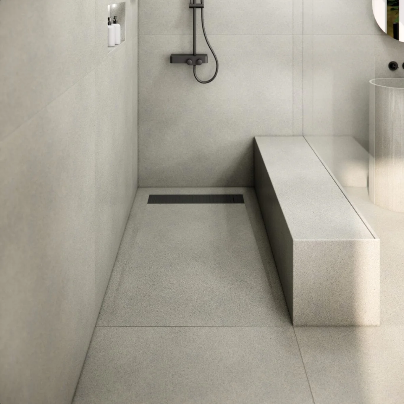 Base de douche en béton Linea - Image 4