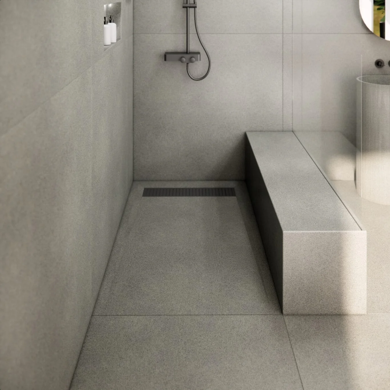 Base de douche en béton Linea - Image 5