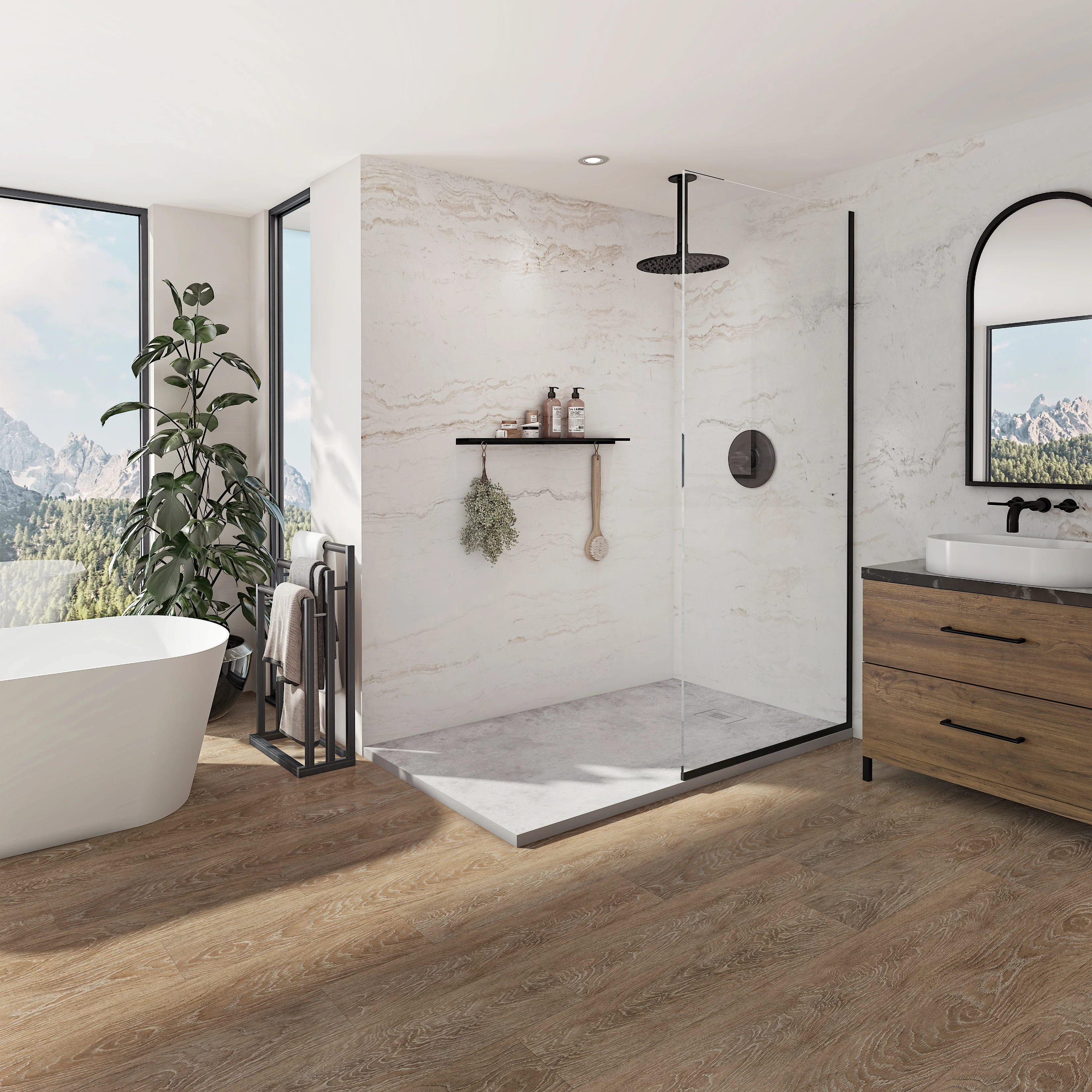 Base de douche en pierre d'ingénierie Pietra - Image 2