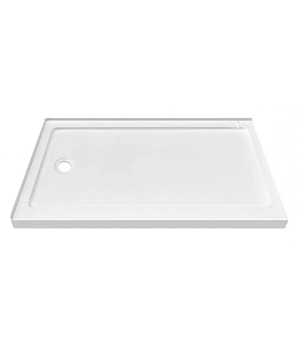 Base de douche 2 côtés, drain décentré - Image 3