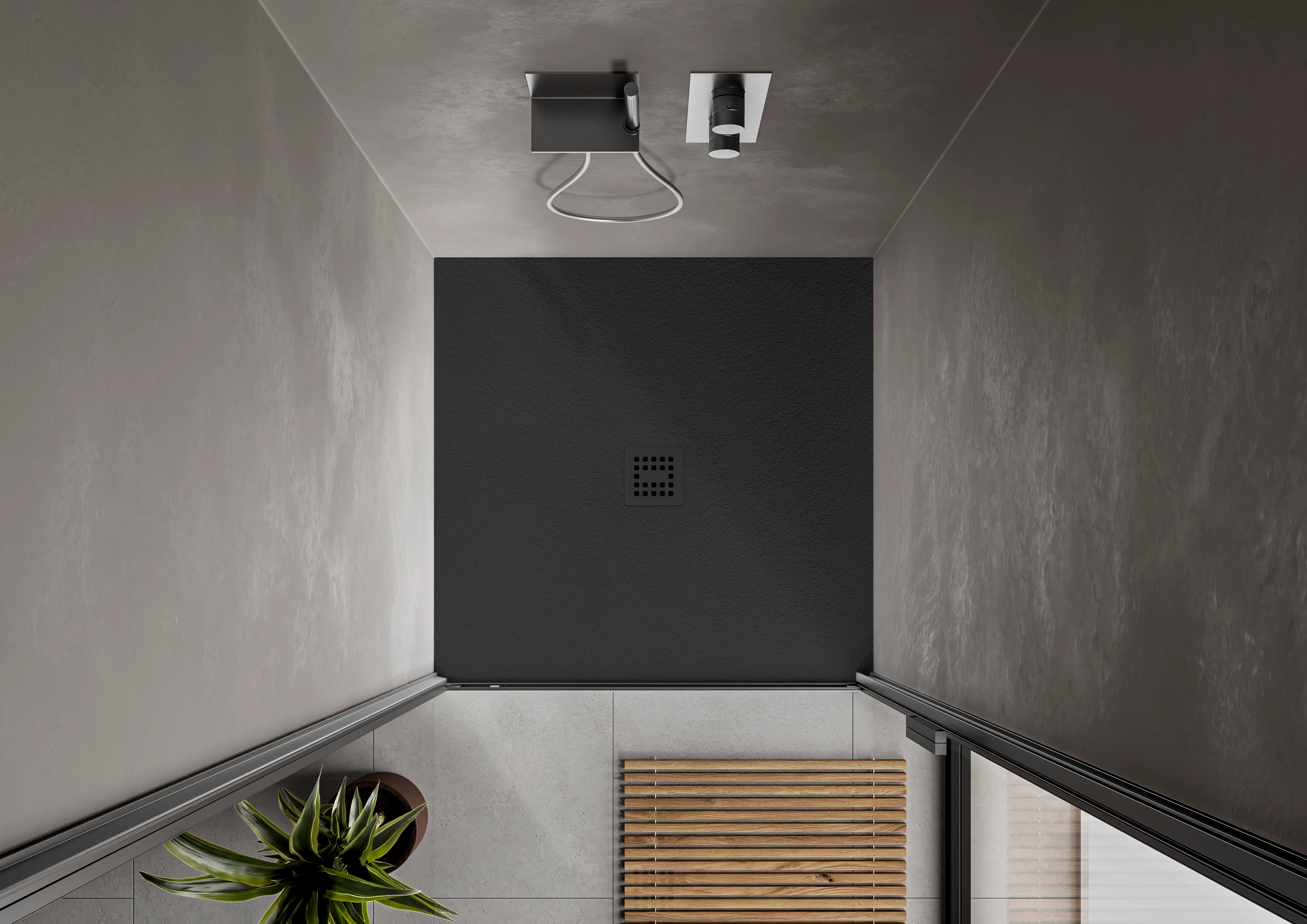 Base de douche en aggloméré de pierre 36" x 36" - Image 4