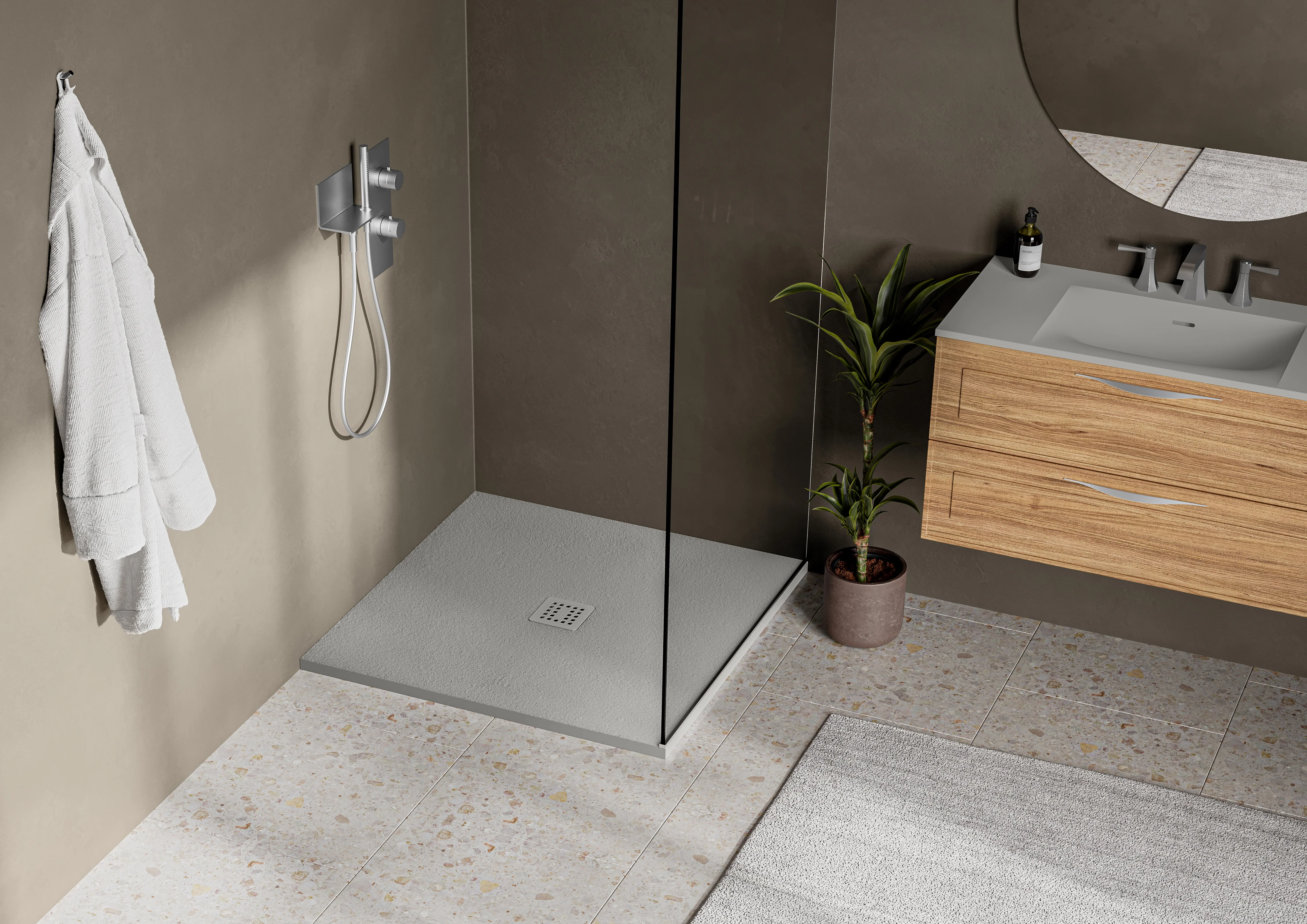 Base de douche en aggloméré de pierre 36" x 36" - Image 5