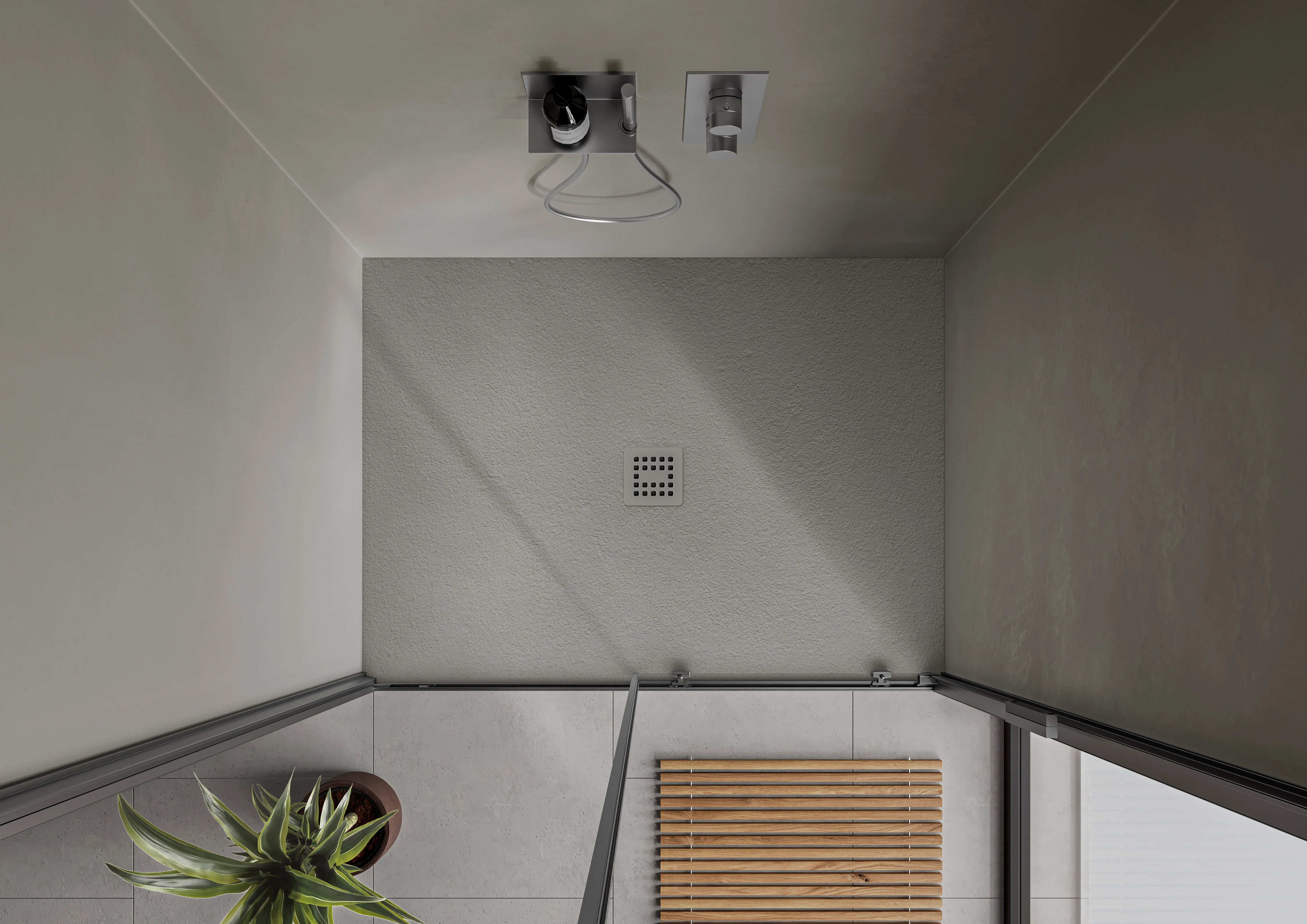 Base de douche en aggloméré de pierre alcôve 48" x 36" - Image 4
