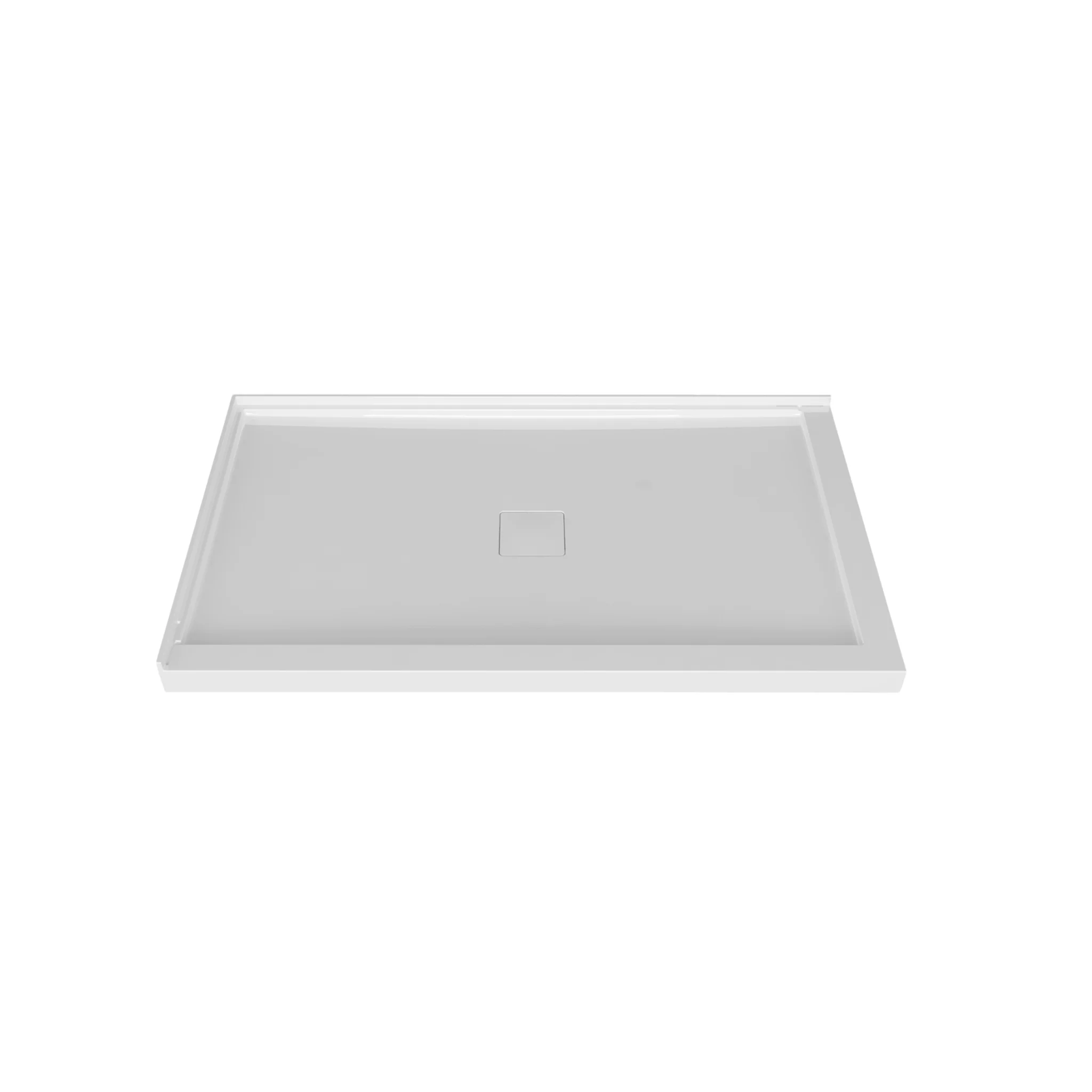Base de douche en coin, drain central, Zitta