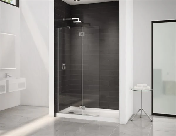 Écran de douche pivotant à pentures carrées 79" Collection Monaco