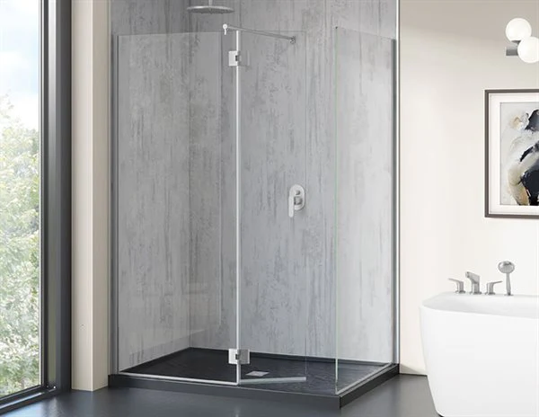Écran de douche carré pivotant à 2 côtés 79" Collection Monaco