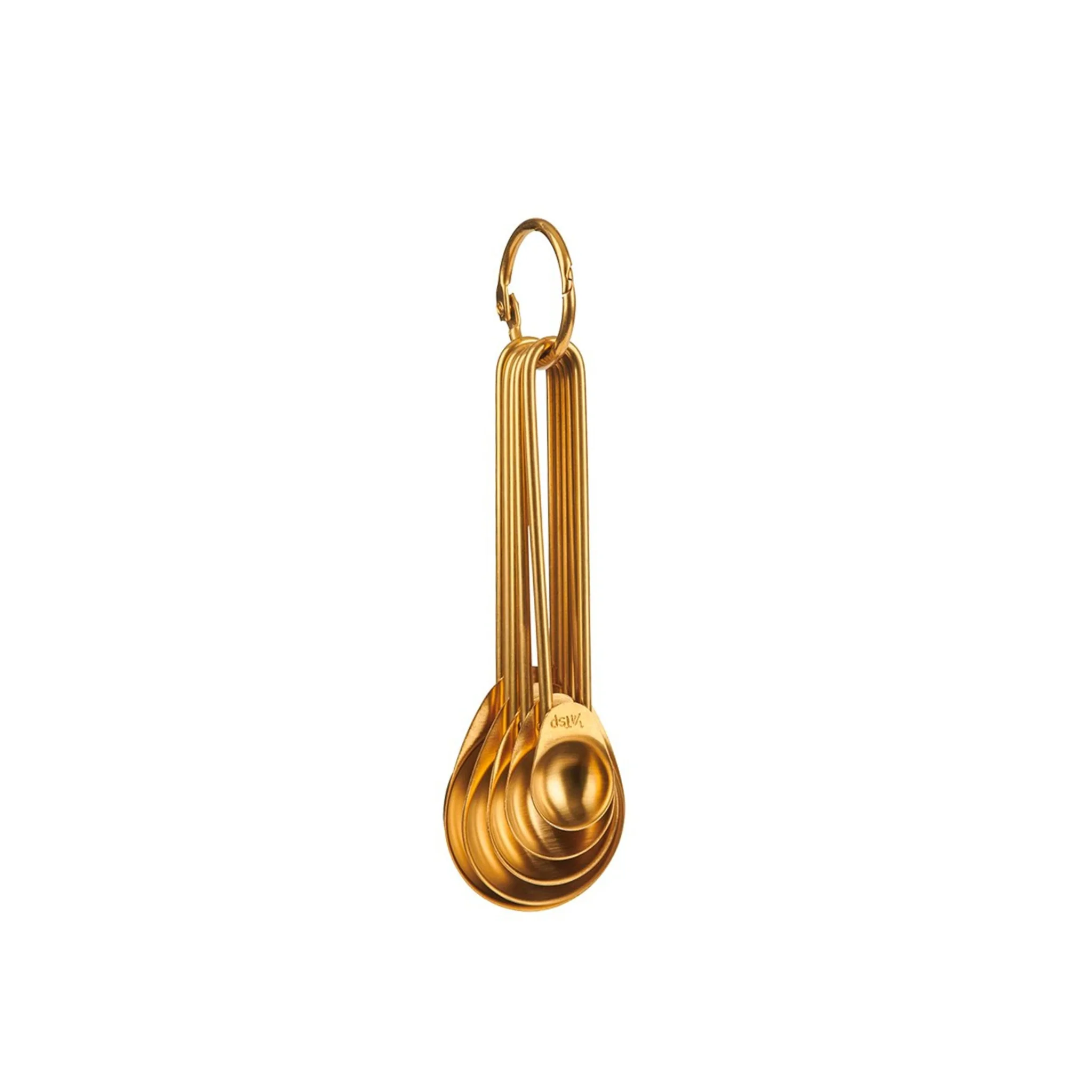 Ensemble de 5 cuillères à mesurer en inox or