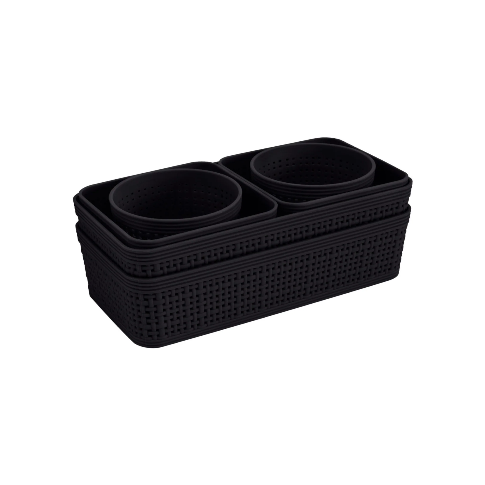 Ensemble de 6 paniers de rangement Collection Weave