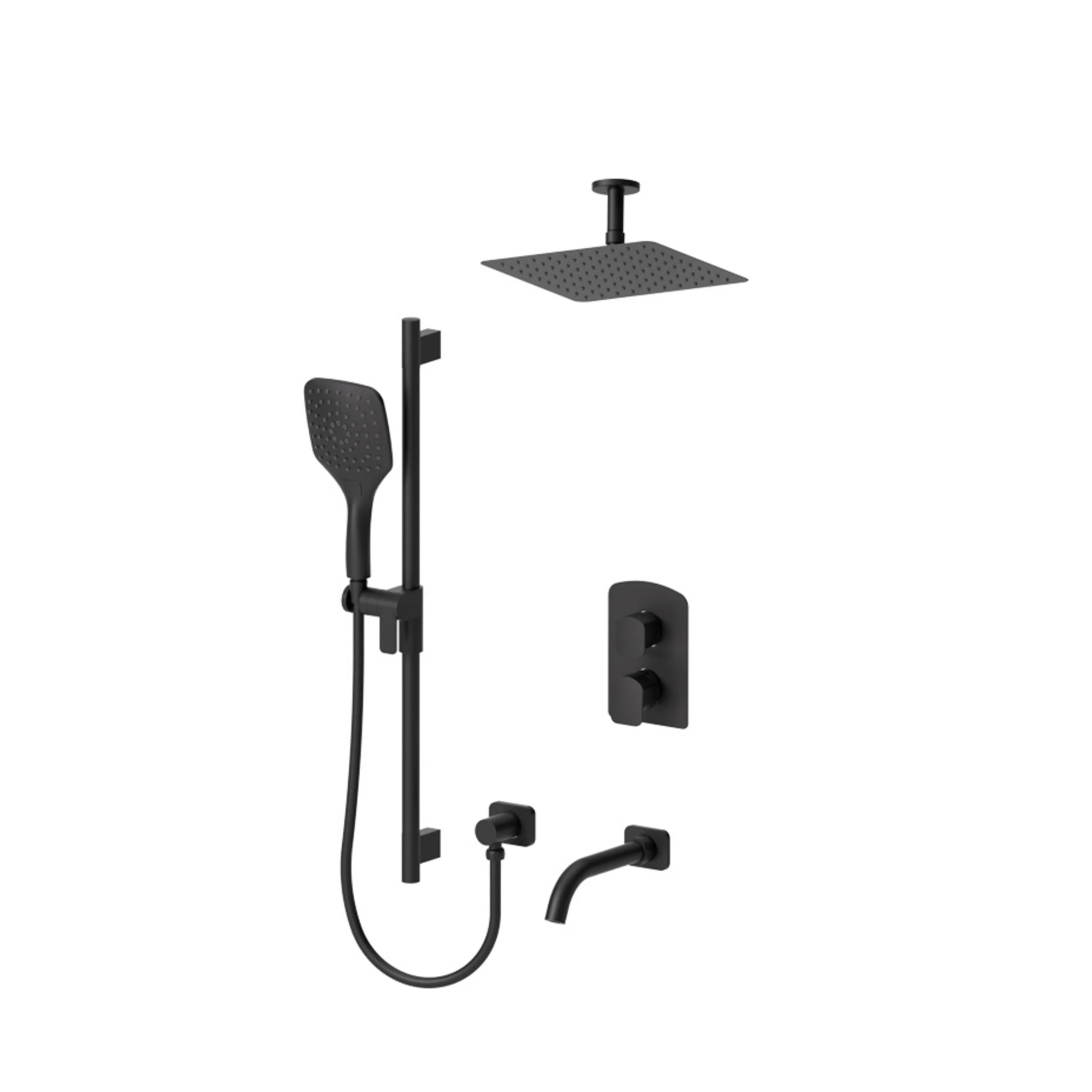 Ensemble de bain/douche T-box 3 fonctions collection Delano plafond - Image 2