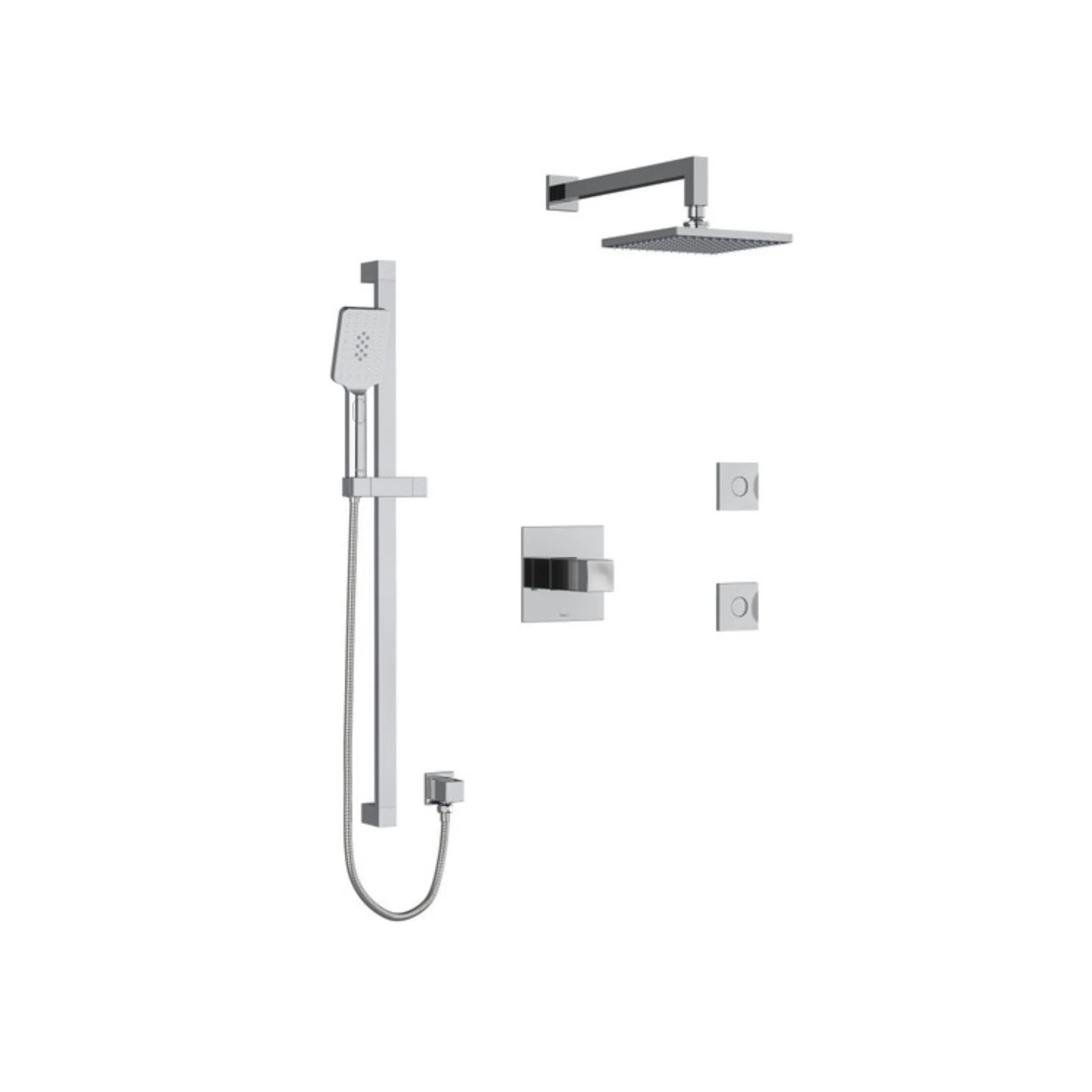 Ensemble de douche 3 voies avec jets corporels Collection Reflet
