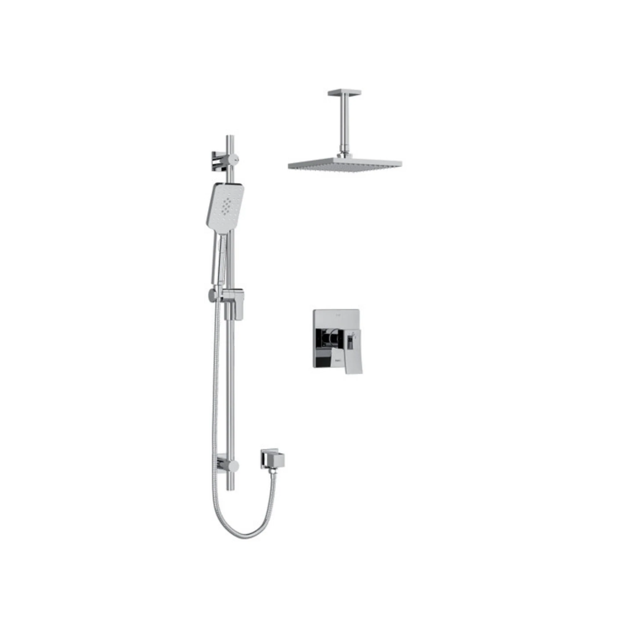Ensemble de douche avec bras vertical Collection Zendo
