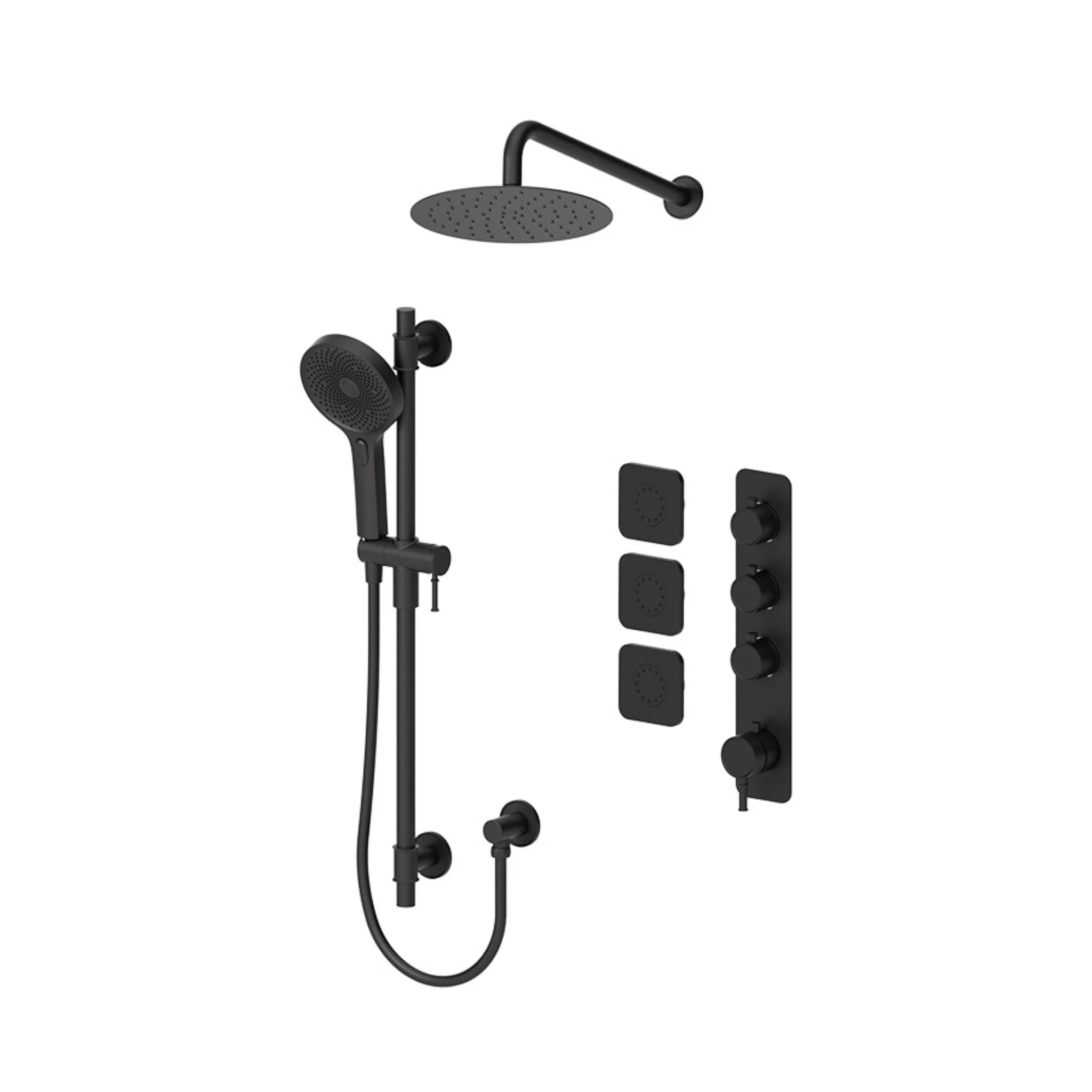 Ensemble de douche EXTENZA, 3 fonctions, Collection Alyss - Image 2