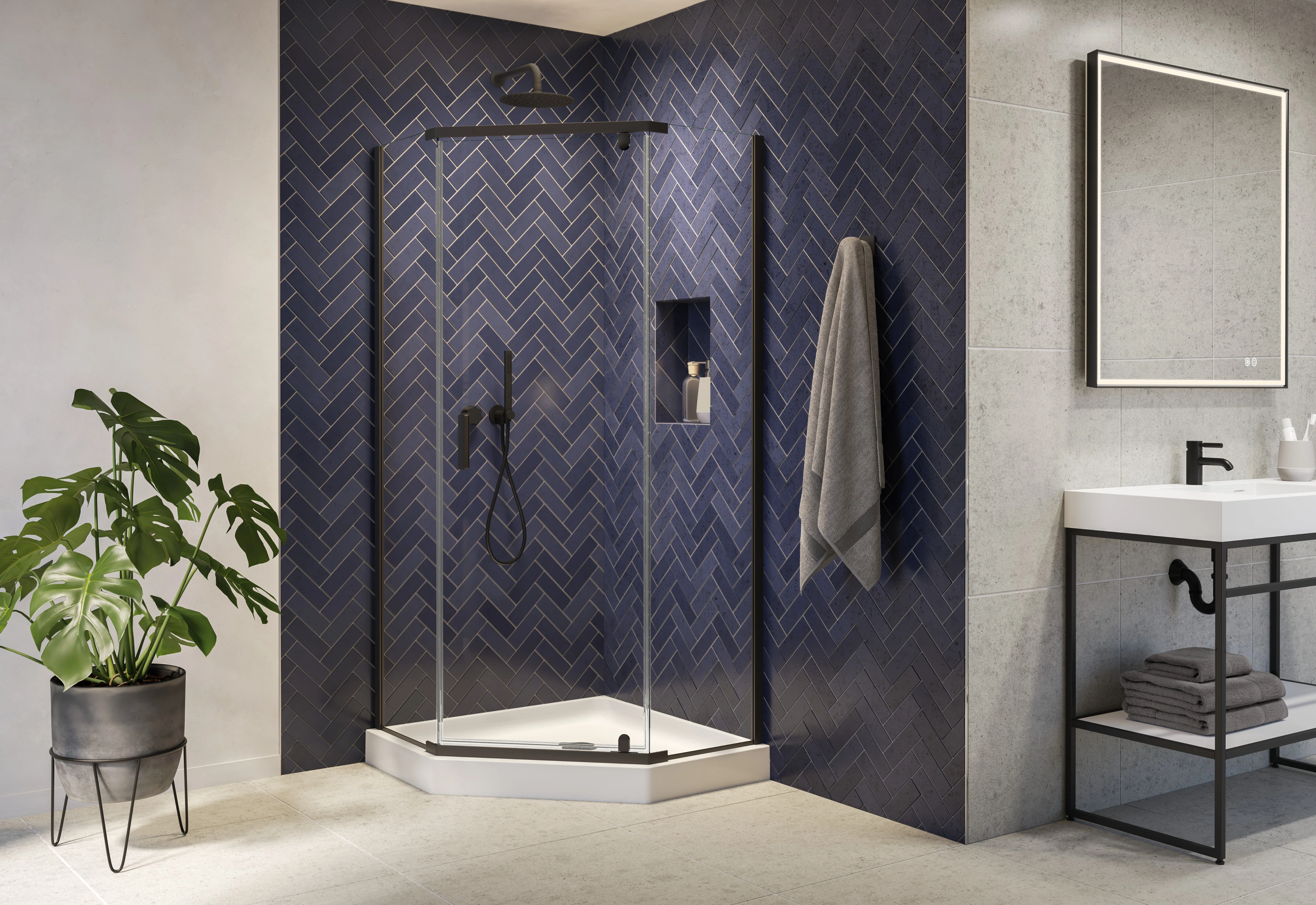 Ensemble de douche néo-angle Collection Nellie - Image 2
