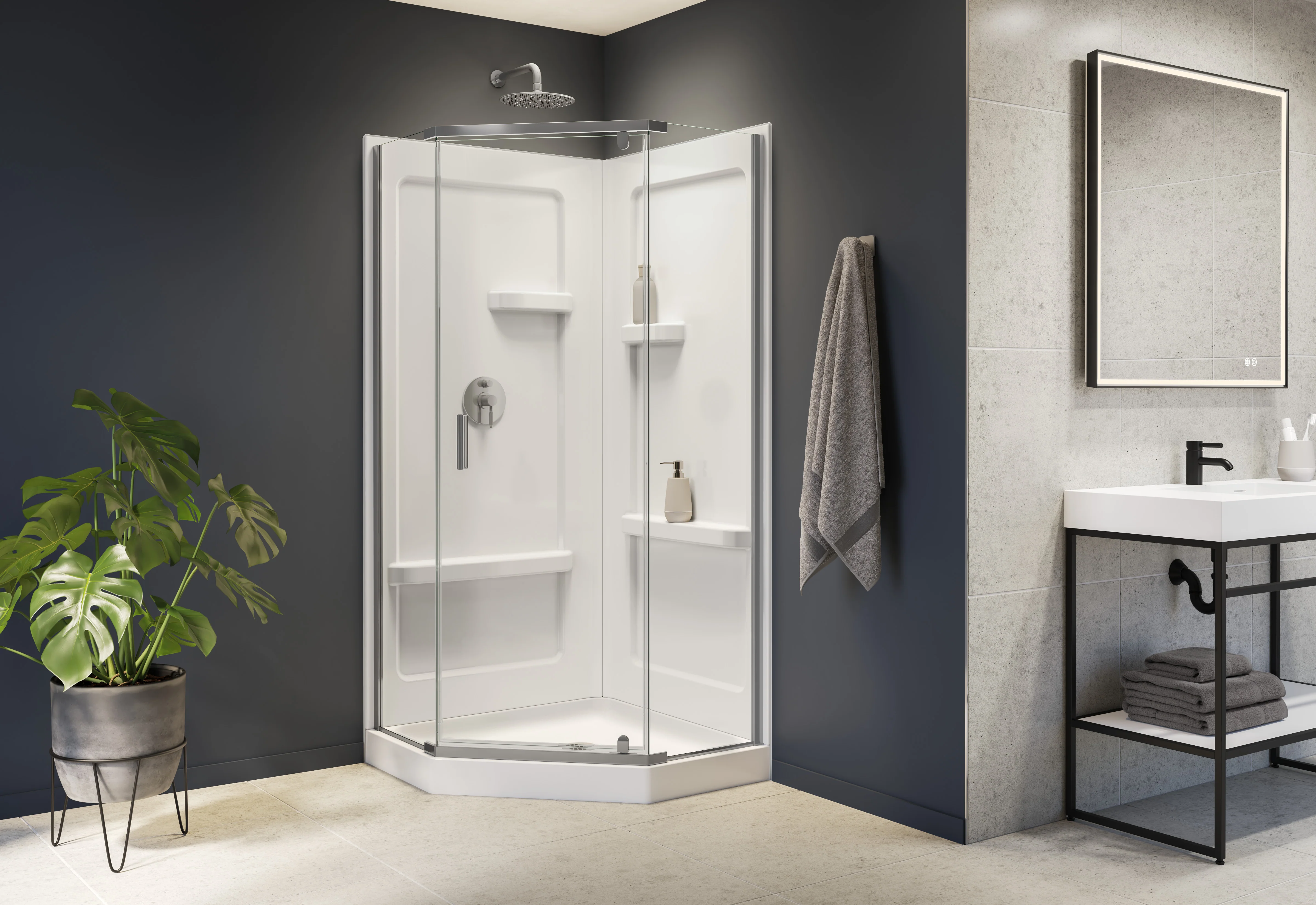 Ensemble de douche néo-angle Collection Nellie - Image 3