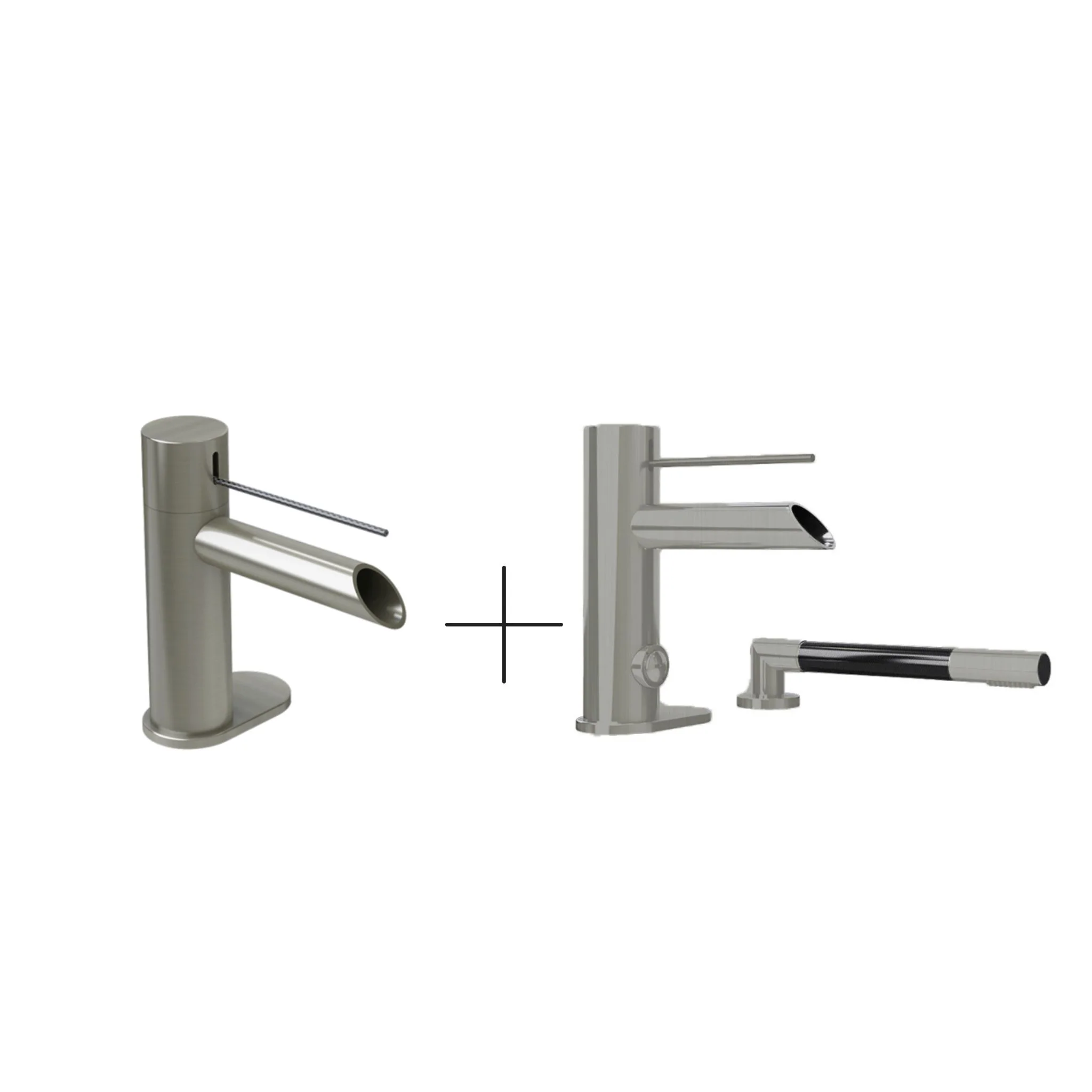 Ensemble de robinet monotrou et robinet de bain 2 morceaux collection Kronos