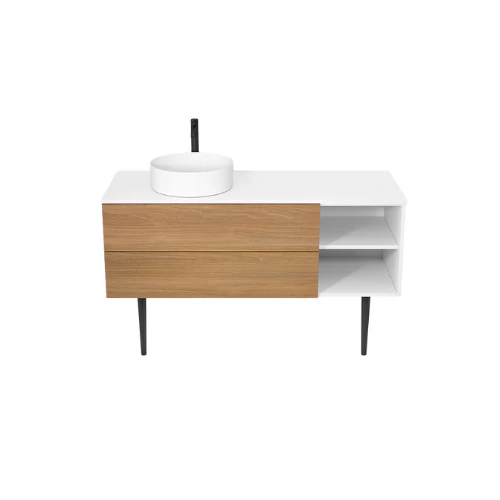 Ensemble vanité avec piétement et comptoir 55" Collection Haus (pattes décorative)