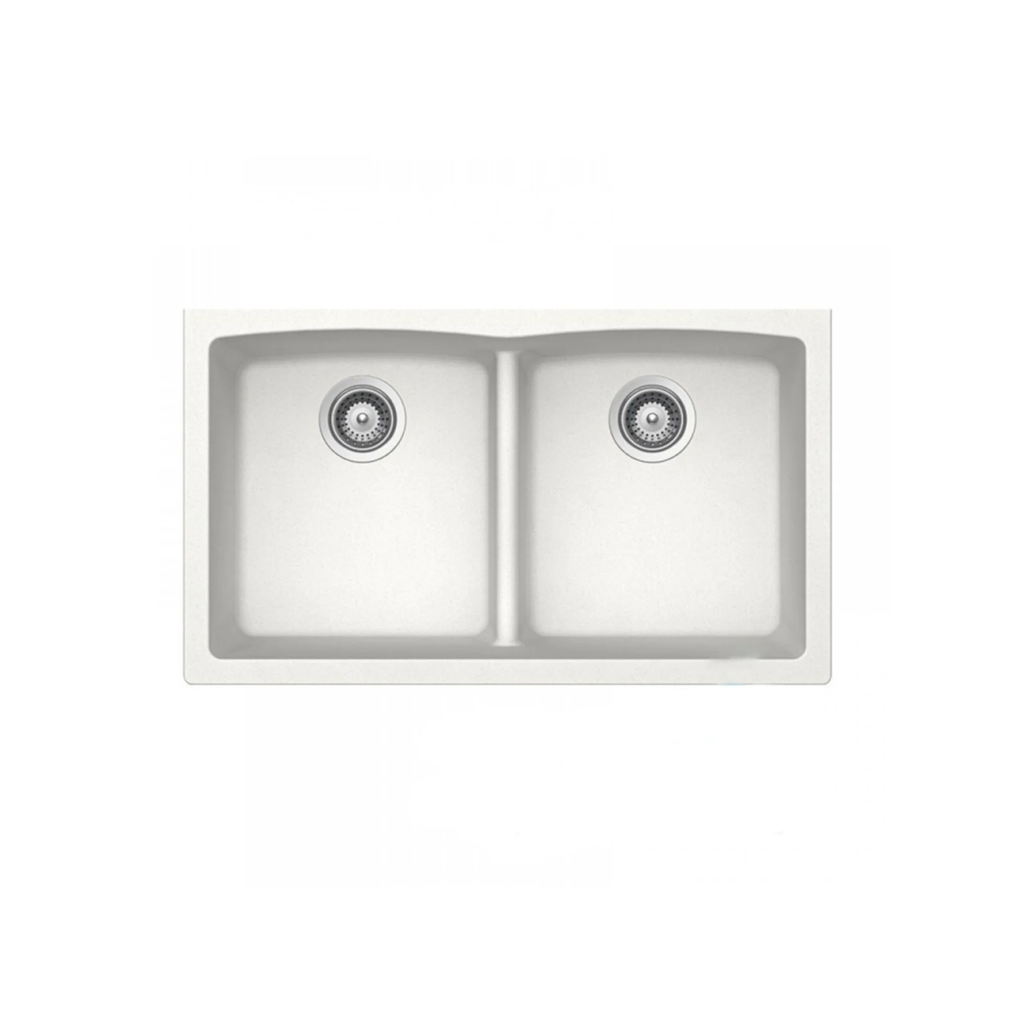 Évier de cuisine double à cuve basse en Granite Sous Plan Collection Virtuo