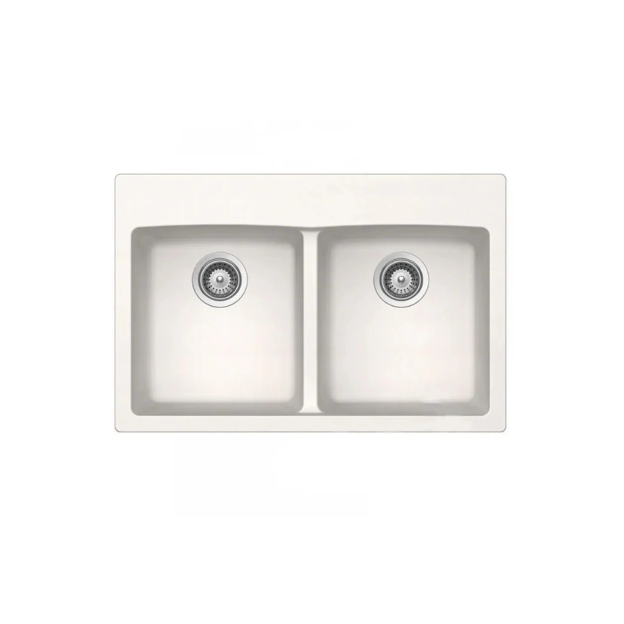 Évier de cuisine double en Granite Sur plan Collection Virtuo