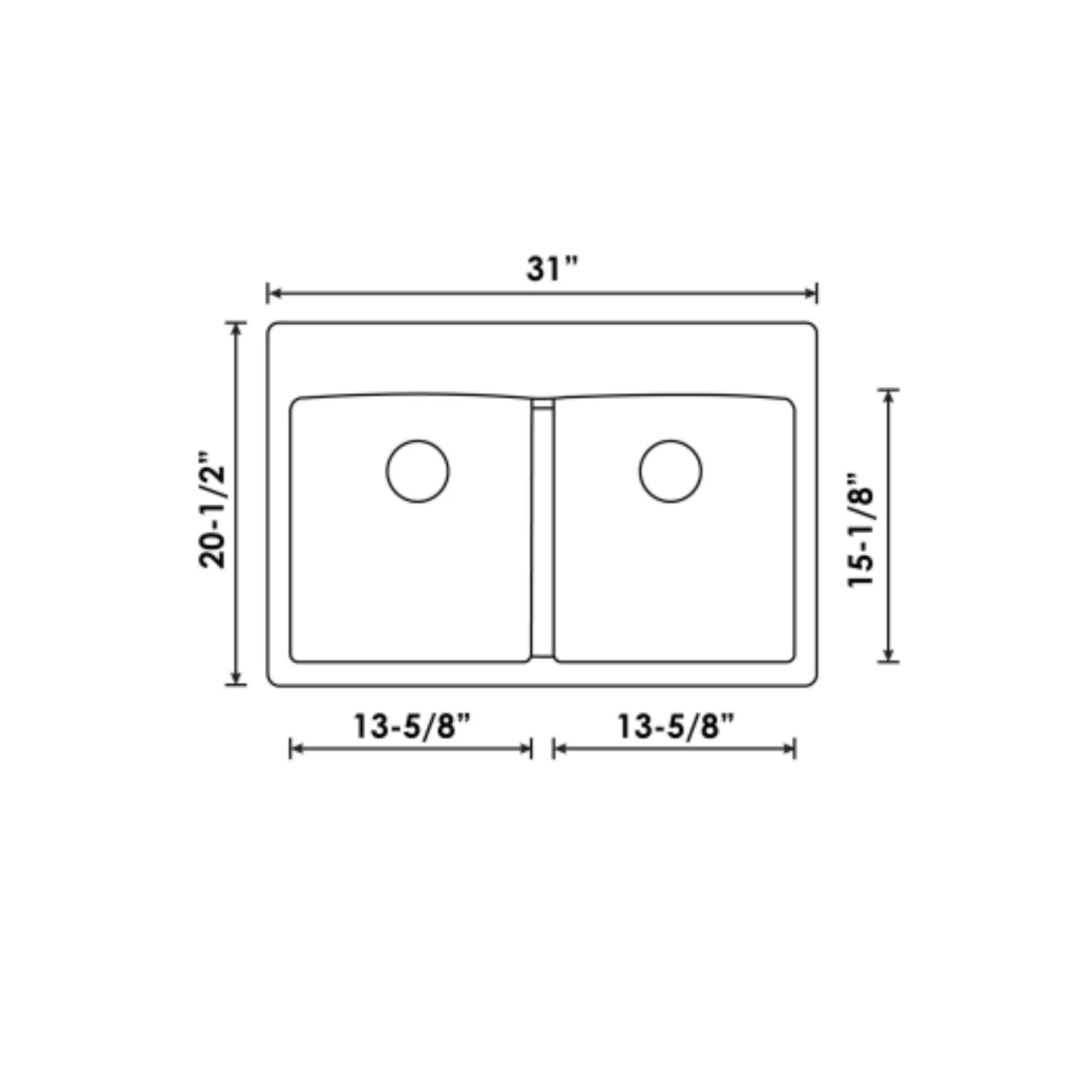 Évier de cuisine double en Granite Sur plan Collection Virtuo - Image 6
