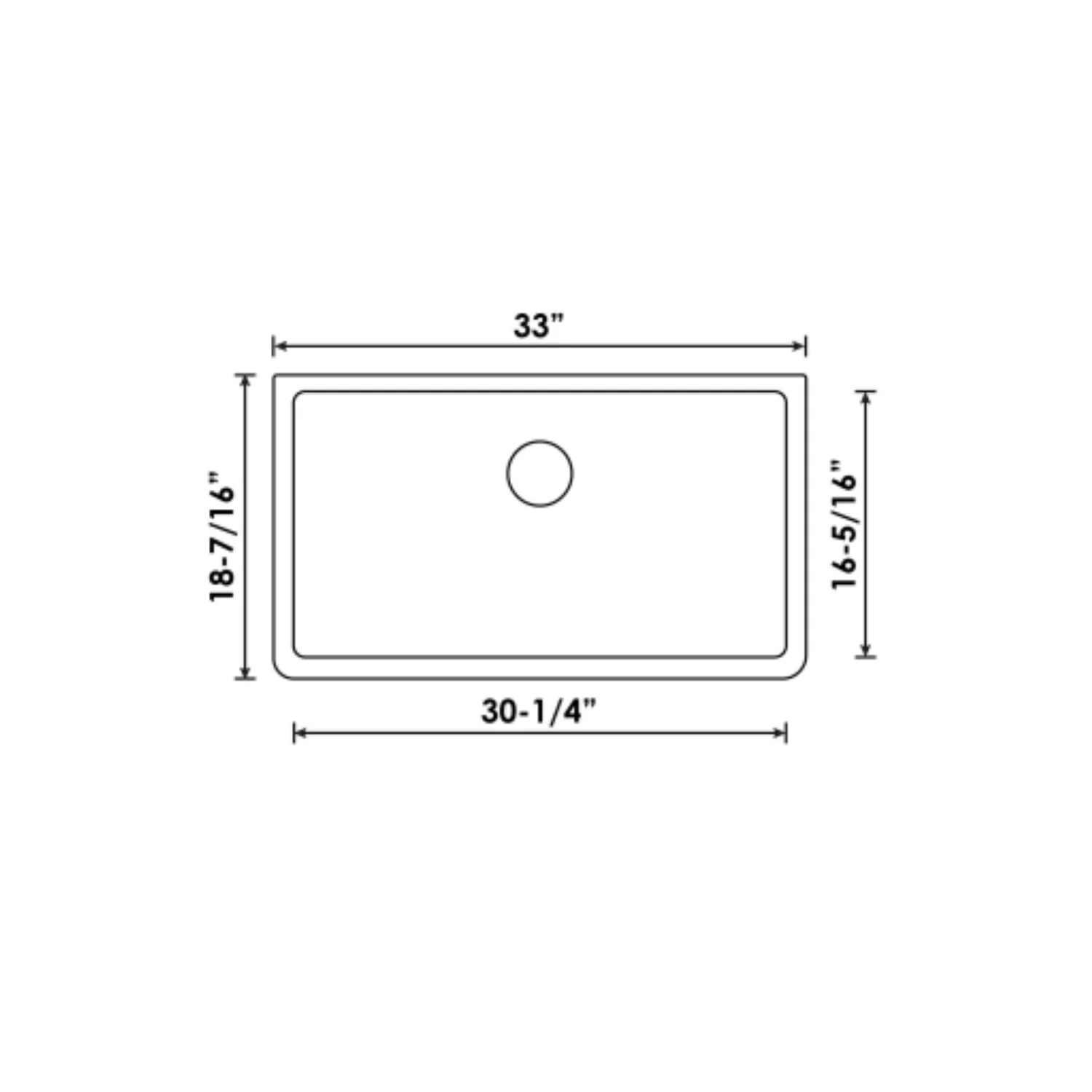 Évier de cuisine simple en Granite 33" Sous plan Collection Virtuo - Image 6