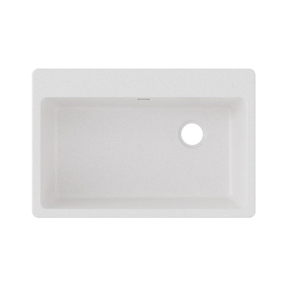 Évier simple Quartz Classic à encastrer, drain décentré, 33" x 22" x 9-1/2" - Image 6