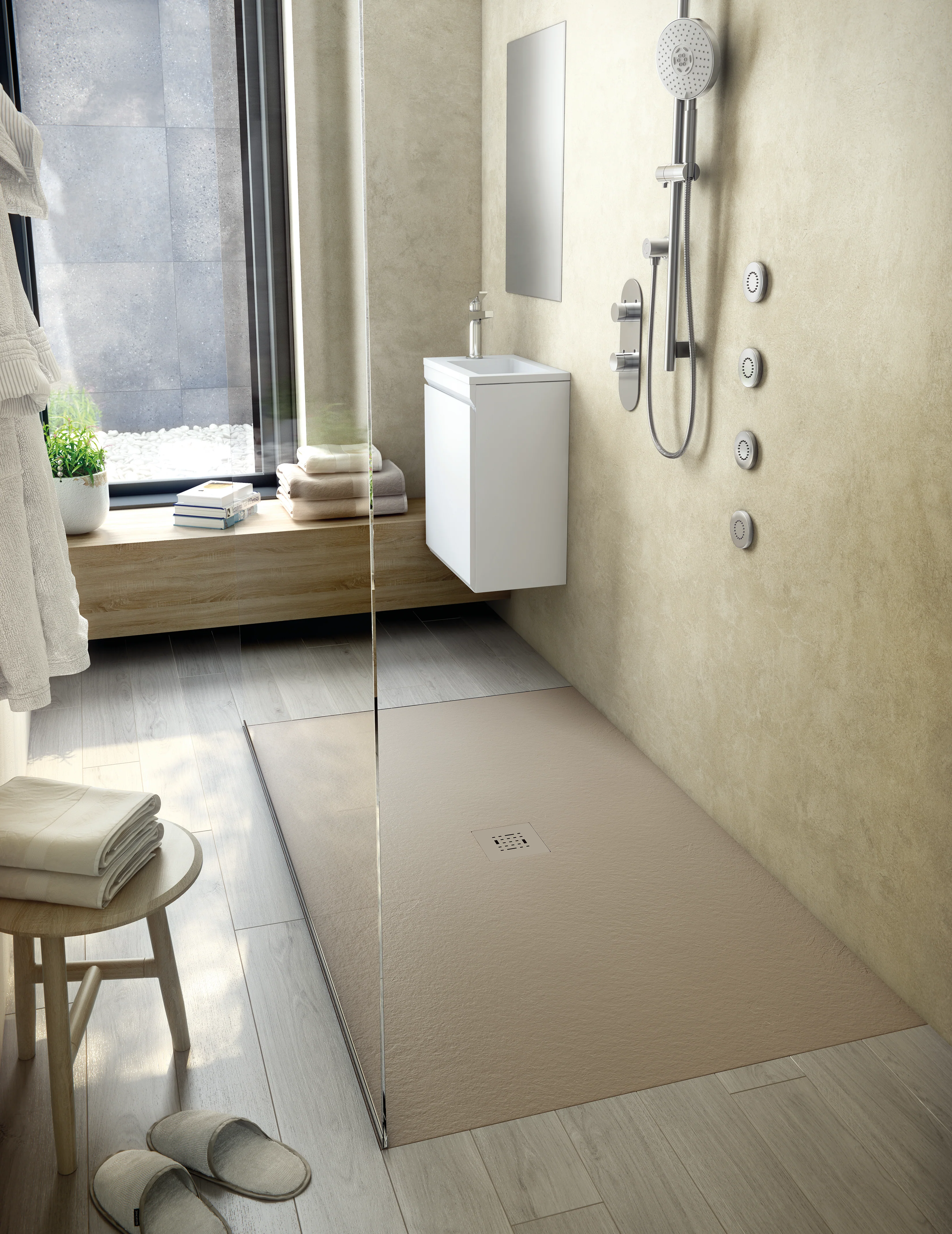 Fiora Base de douche Quadro drain carré centré - Image 6