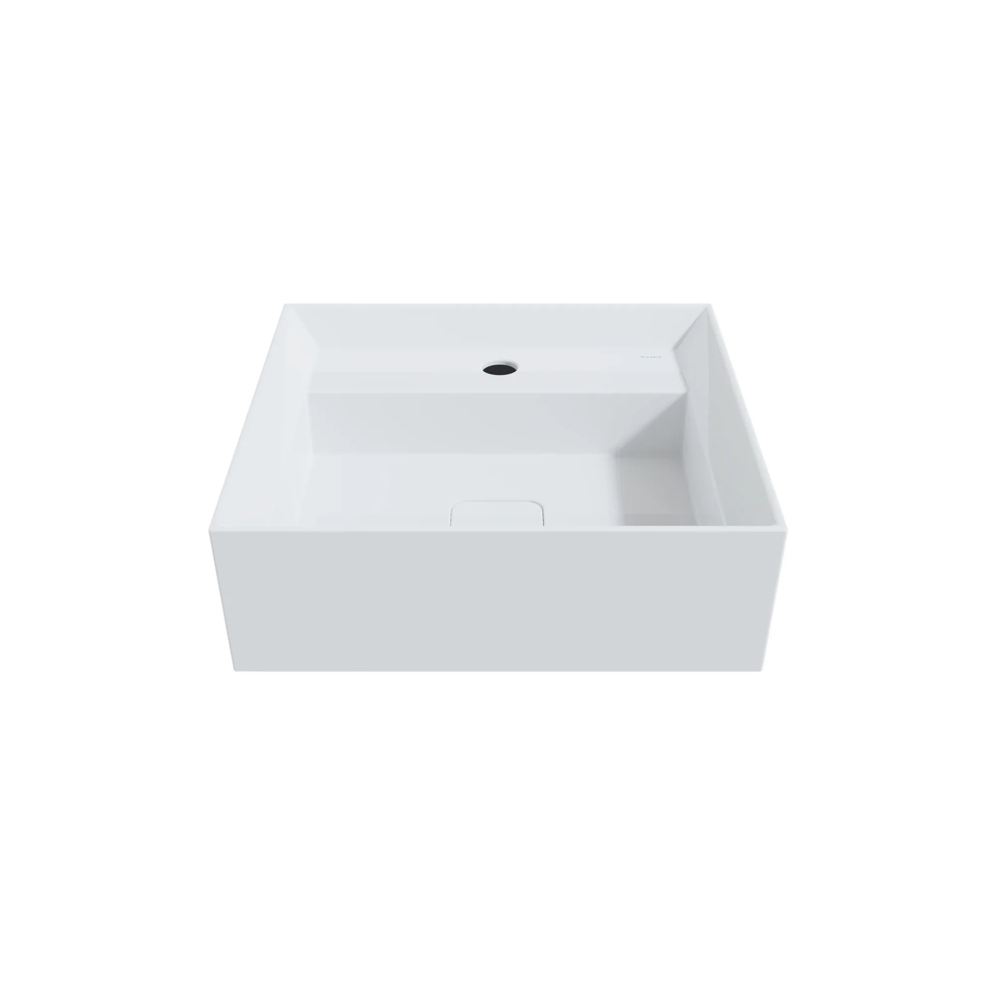 Vasque carrée monotrou blanc Collection Bold