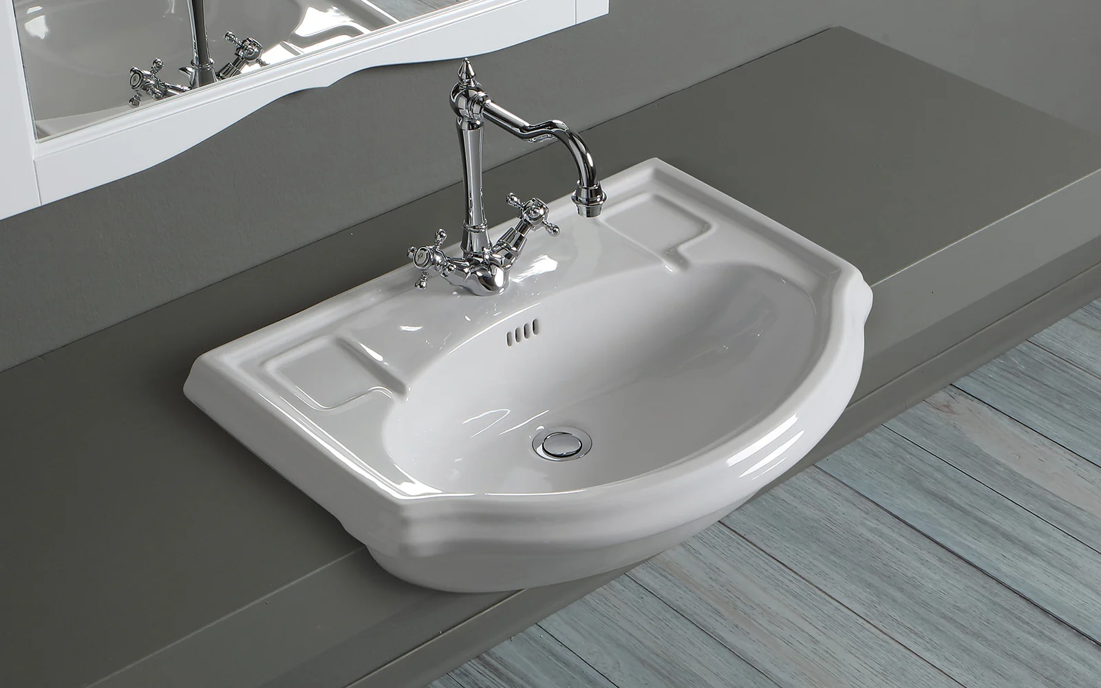 Lavabo oval semi-encastré Collection Arcadia - Image 2