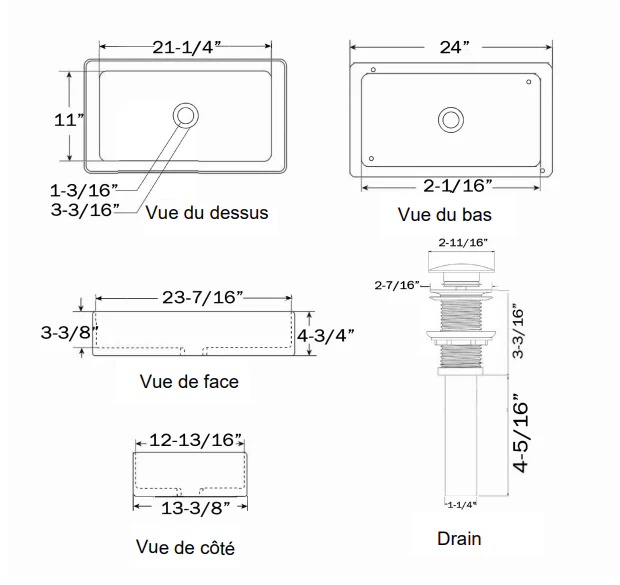 Lavabo rectangle Collection Alta - Image 2