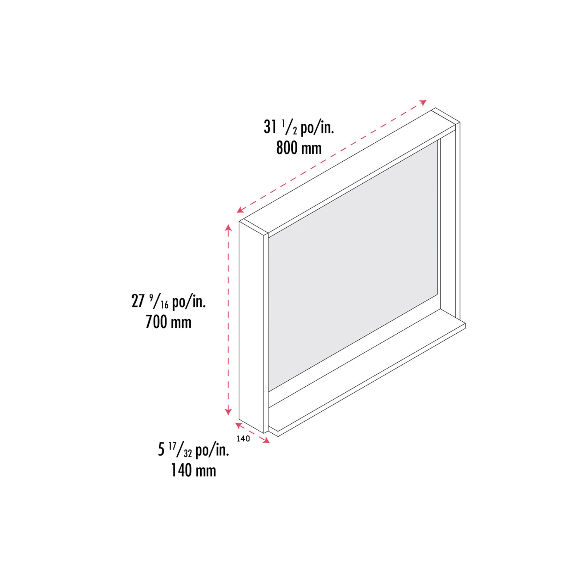 Miroir avec tablette Collection EVA - Image 3