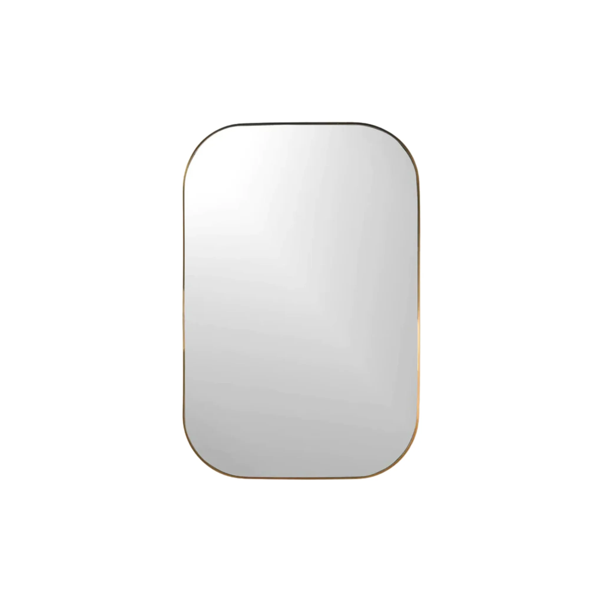 Miroir coins arrondis doré