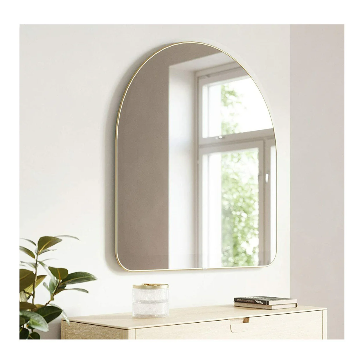 Miroir mural en arche Collection Hubba 34" x 36" - Image 5