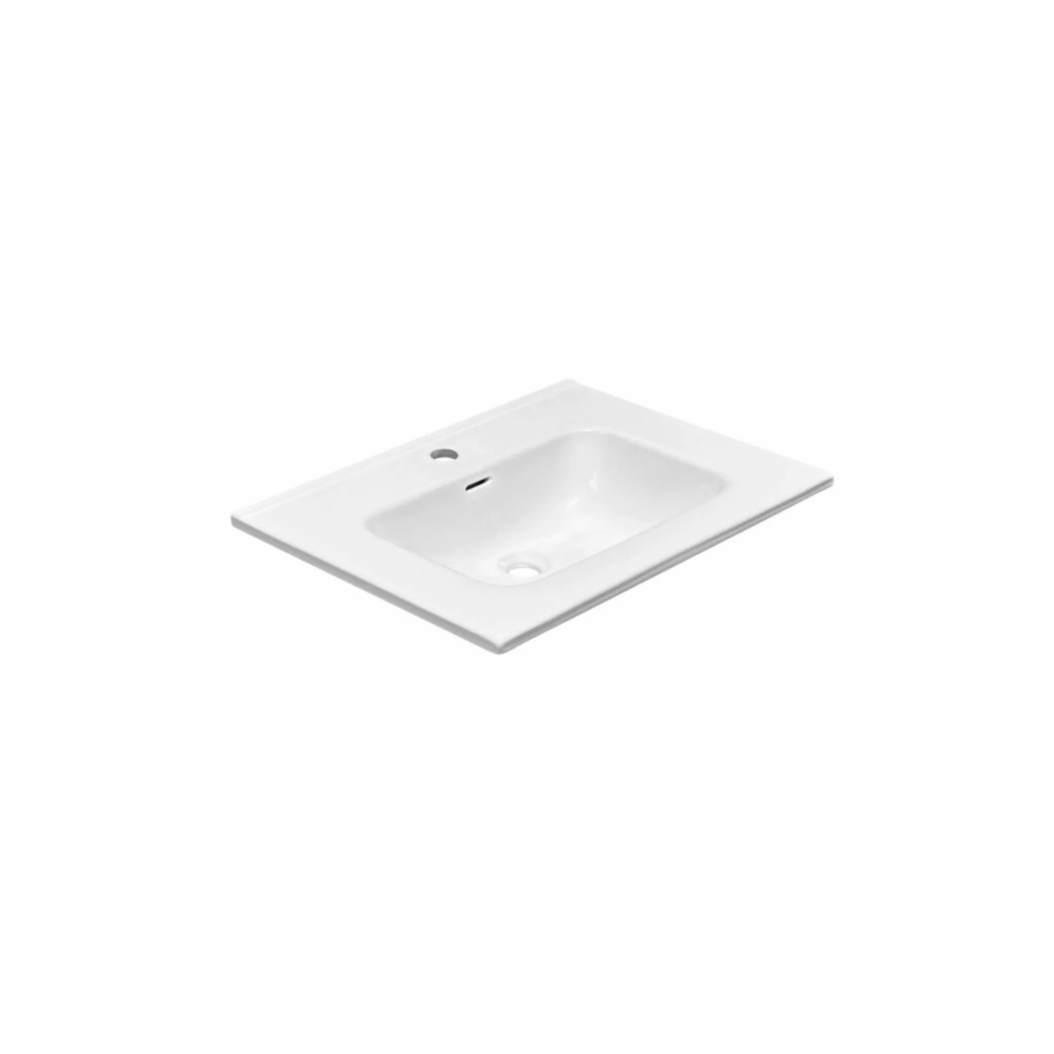 Plan-lavabo en porcelaine 24" Blanc lustré Collection Porto - Image 2