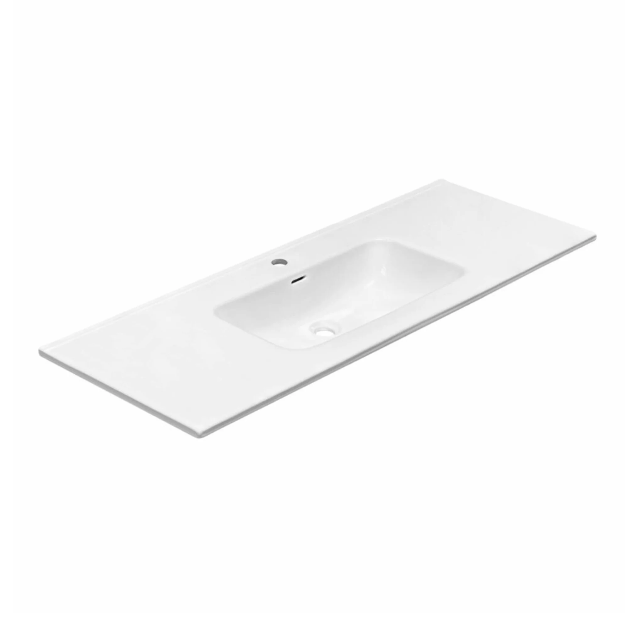 Plan-lavabo en porcelaine 48" Blanc lustré Collection Porto - Image 2