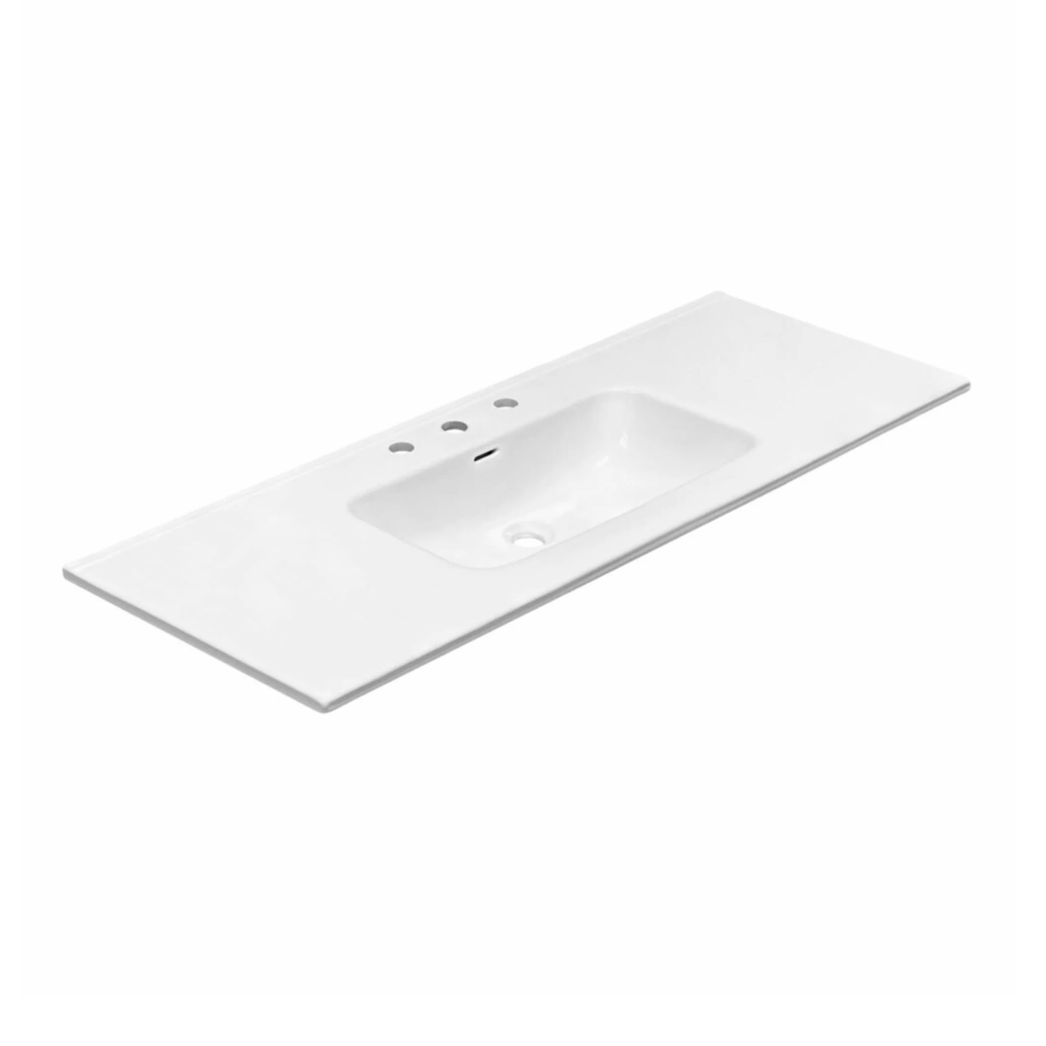 Plan-lavabo en porcelaine 48" Blanc lustré Collection Porto - Image 5