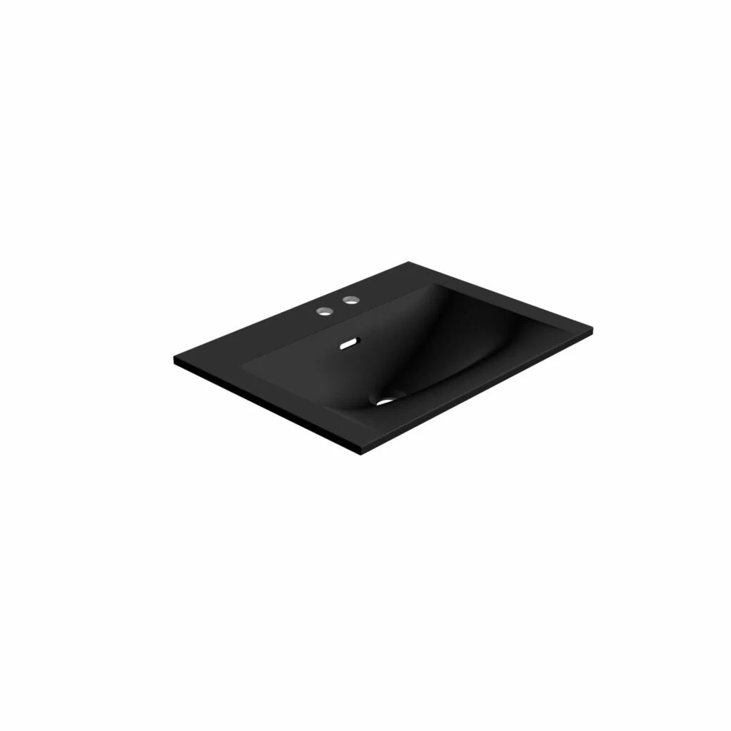 Plan-lavabo en surface solide CristalPlant 24" Collection Neve - Image 12