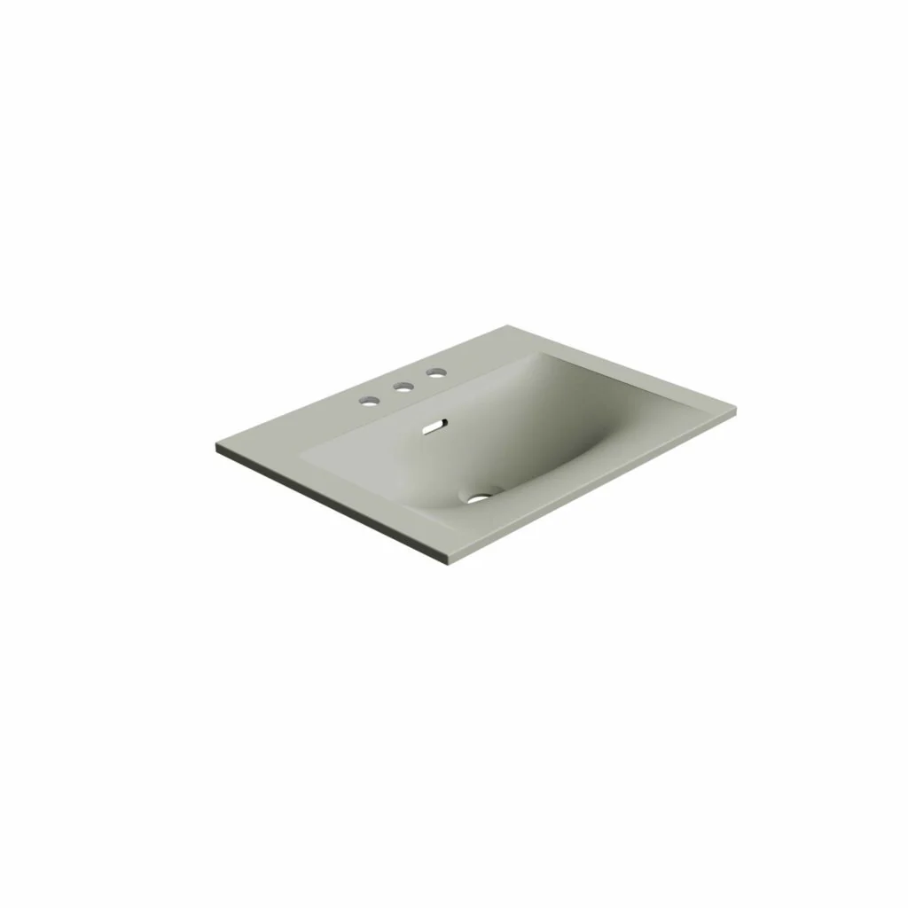 Plan-lavabo en surface solide CristalPlant 24" Collection Neve - Image 14