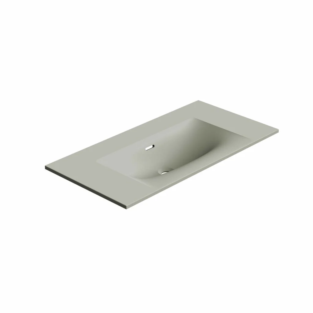 Plan-lavabo en surface solide CristalPlant 36" Collection Neve - Image 5