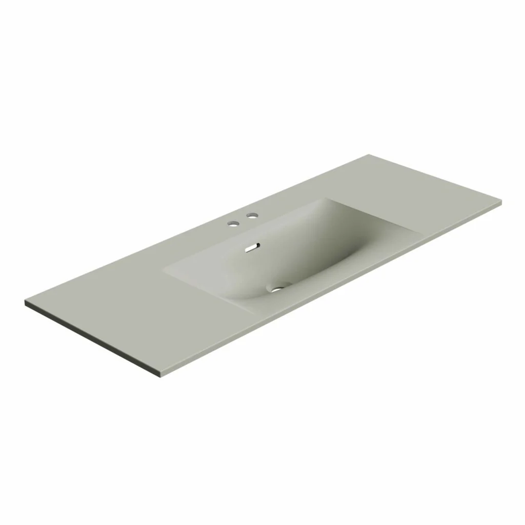 Plan-lavabo en surface solide CristalPlant 48" Collection Neve - Image 11