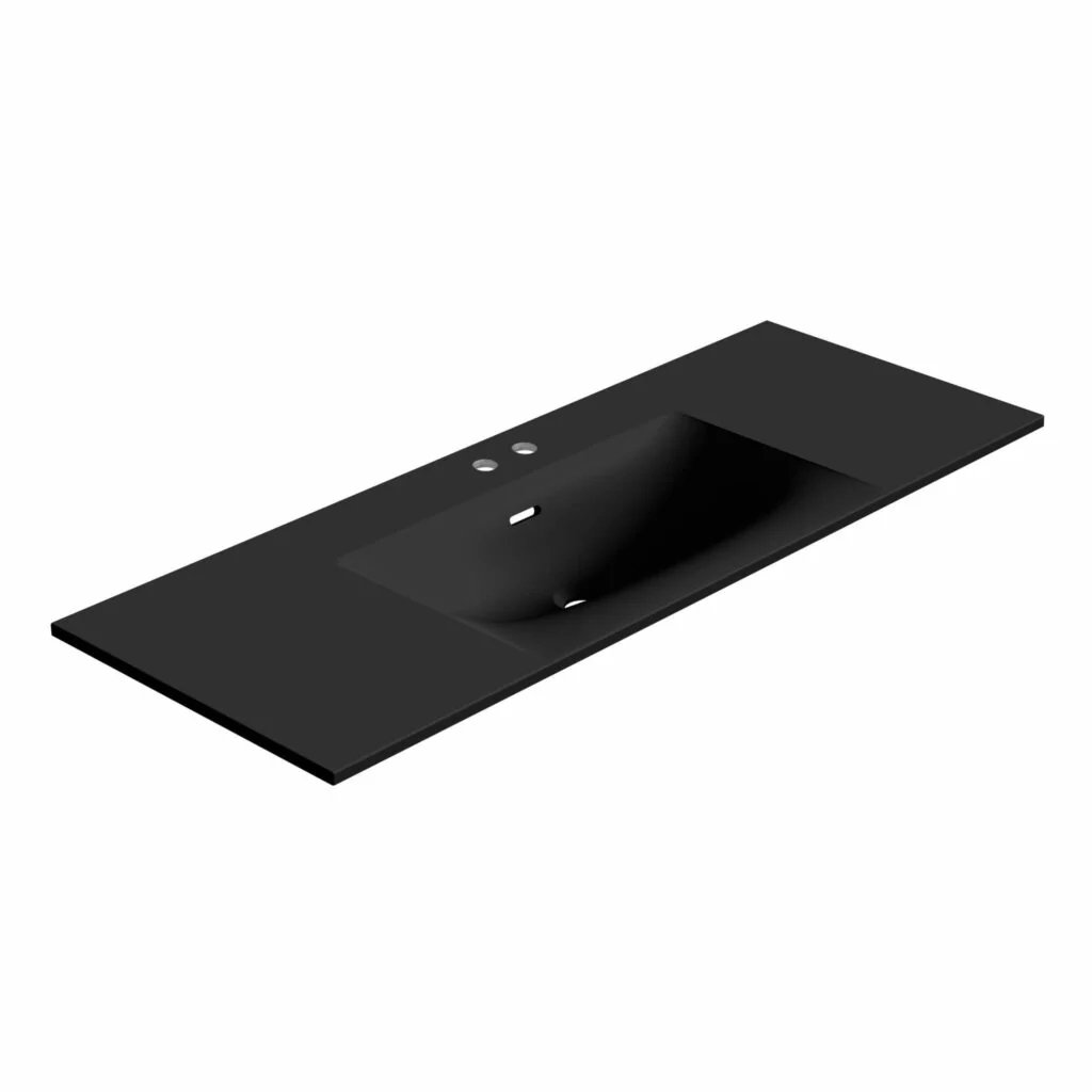 Plan-lavabo en surface solide CristalPlant 48" Collection Neve - Image 12
