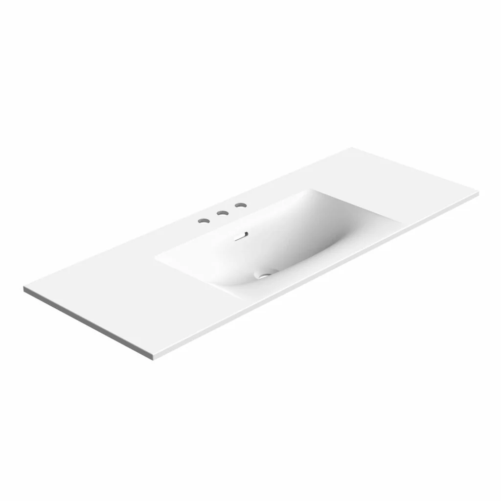 Plan-lavabo en surface solide CristalPlant 48" Collection Neve - Image 13