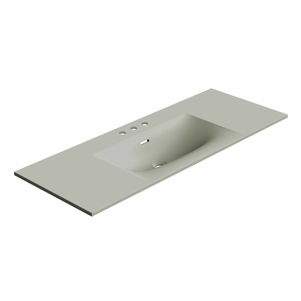 Plan-lavabo en surface solide CristalPlant 48" Collection Neve - Image 14