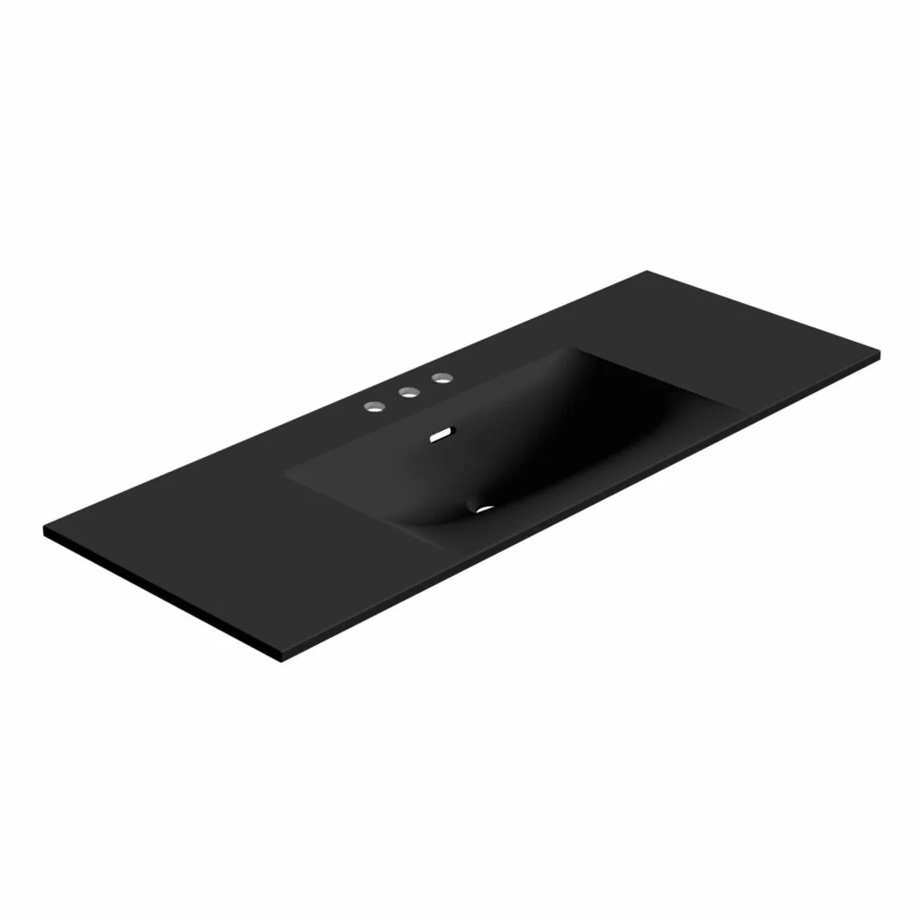 Plan-lavabo en surface solide CristalPlant 48" Collection Neve - Image 15